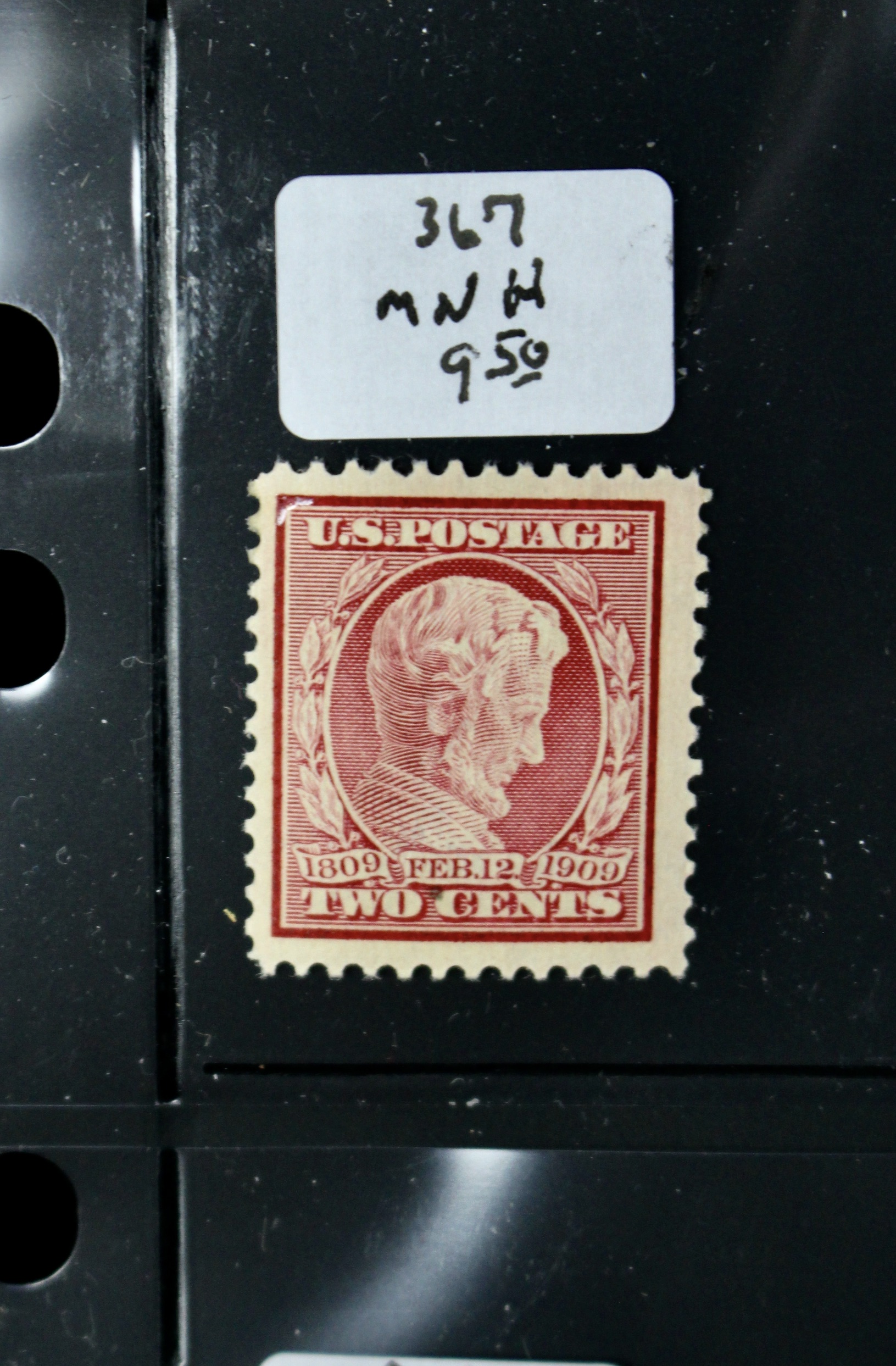 Twelve Early U.S. Postage Stamps, 1907 to 1909