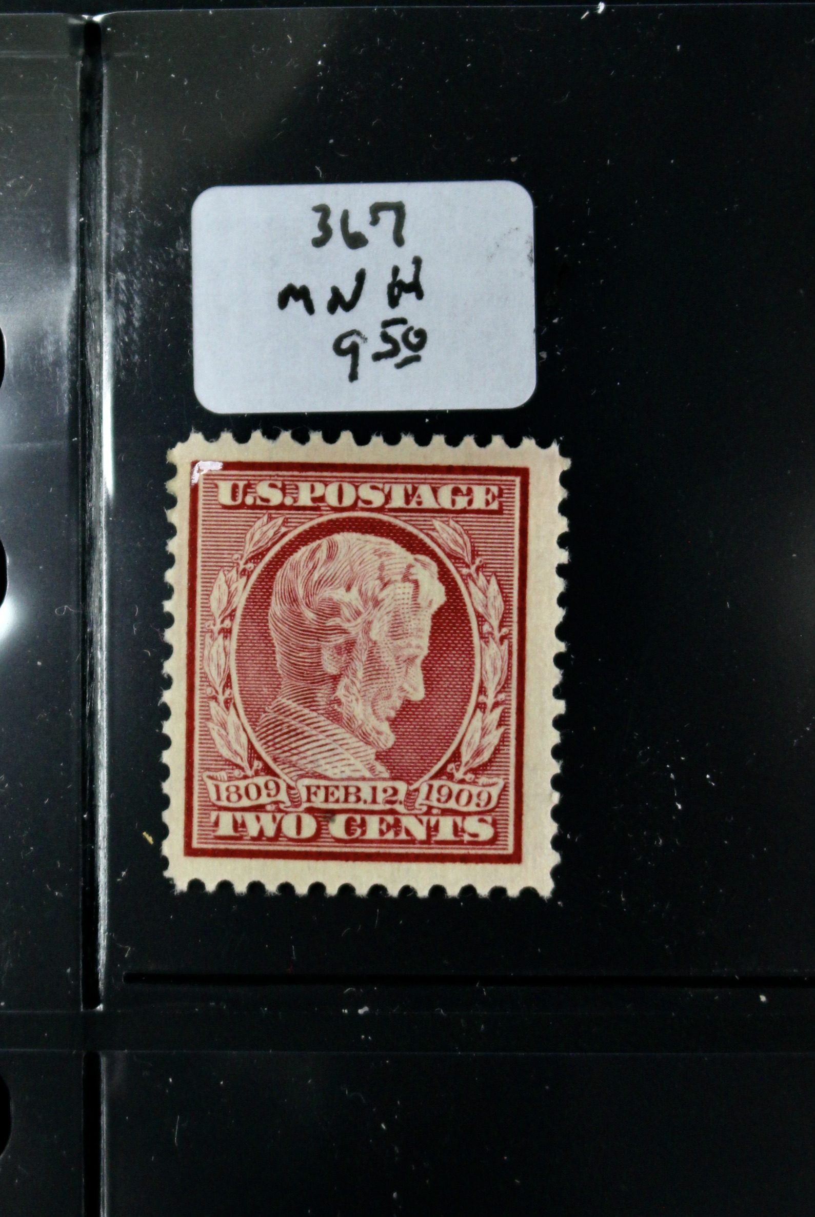 Twelve Early U.S. Postage Stamps, 1907 to 1909