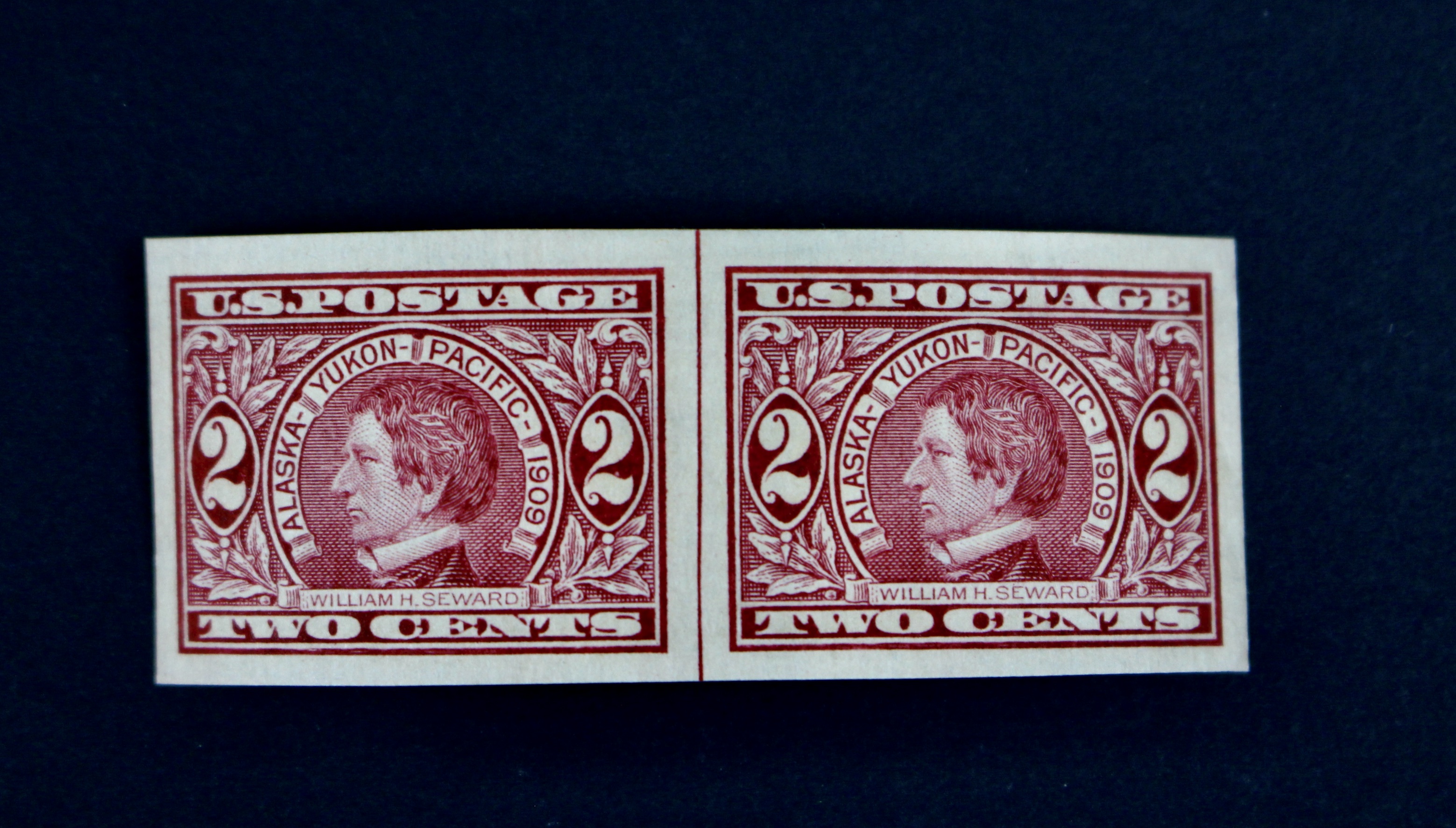 Twelve Early U.S. Postage Stamps, 1907 to 1909