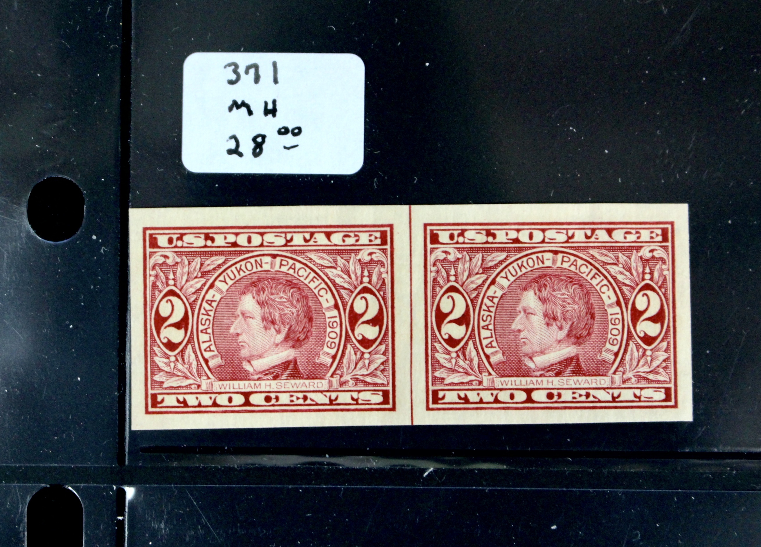 Twelve Early U.S. Postage Stamps, 1907 to 1909