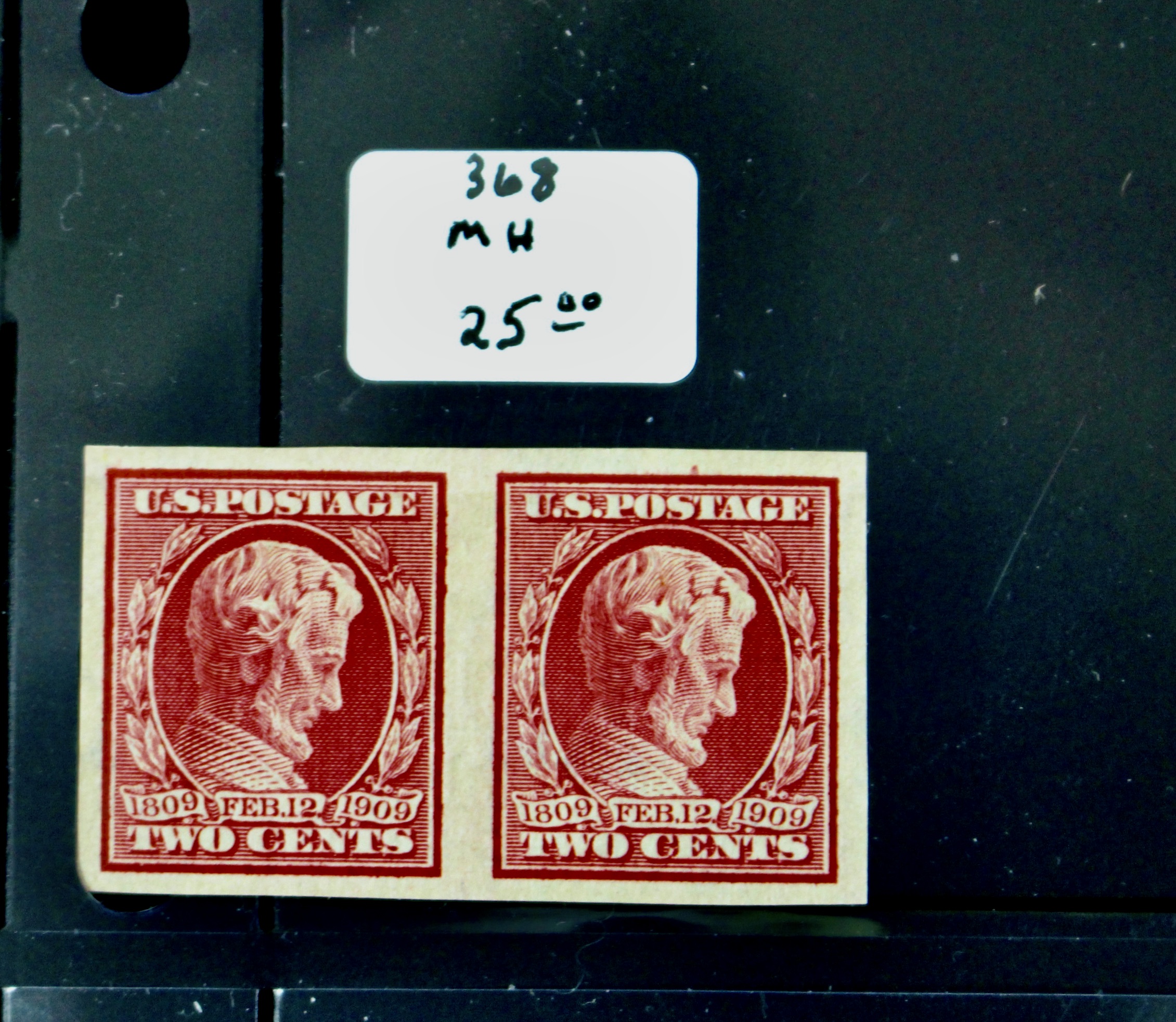 Twelve Early U.S. Postage Stamps, 1907 to 1909