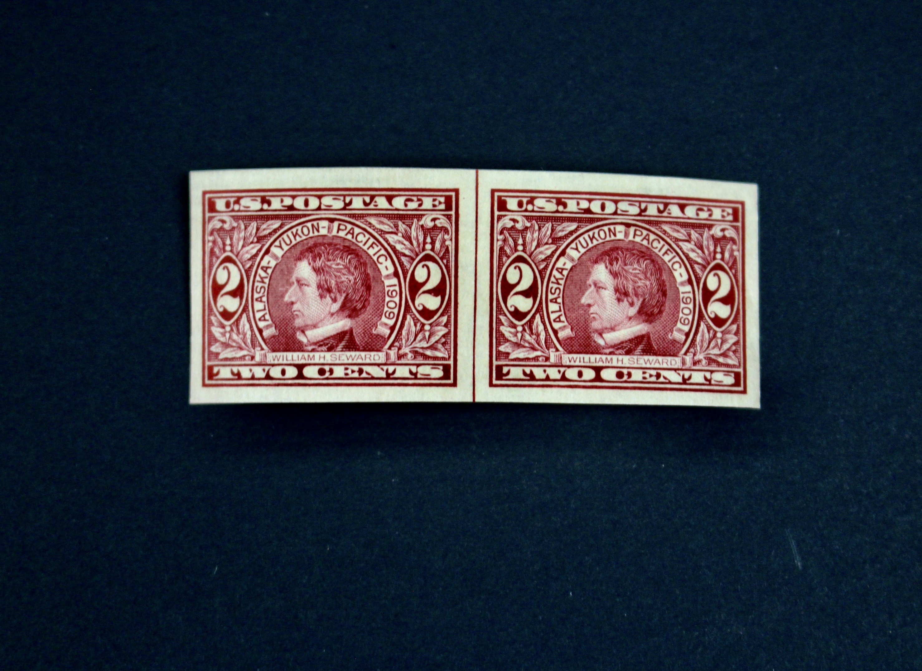 Twelve Early U.S. Postage Stamps, 1907 to 1909