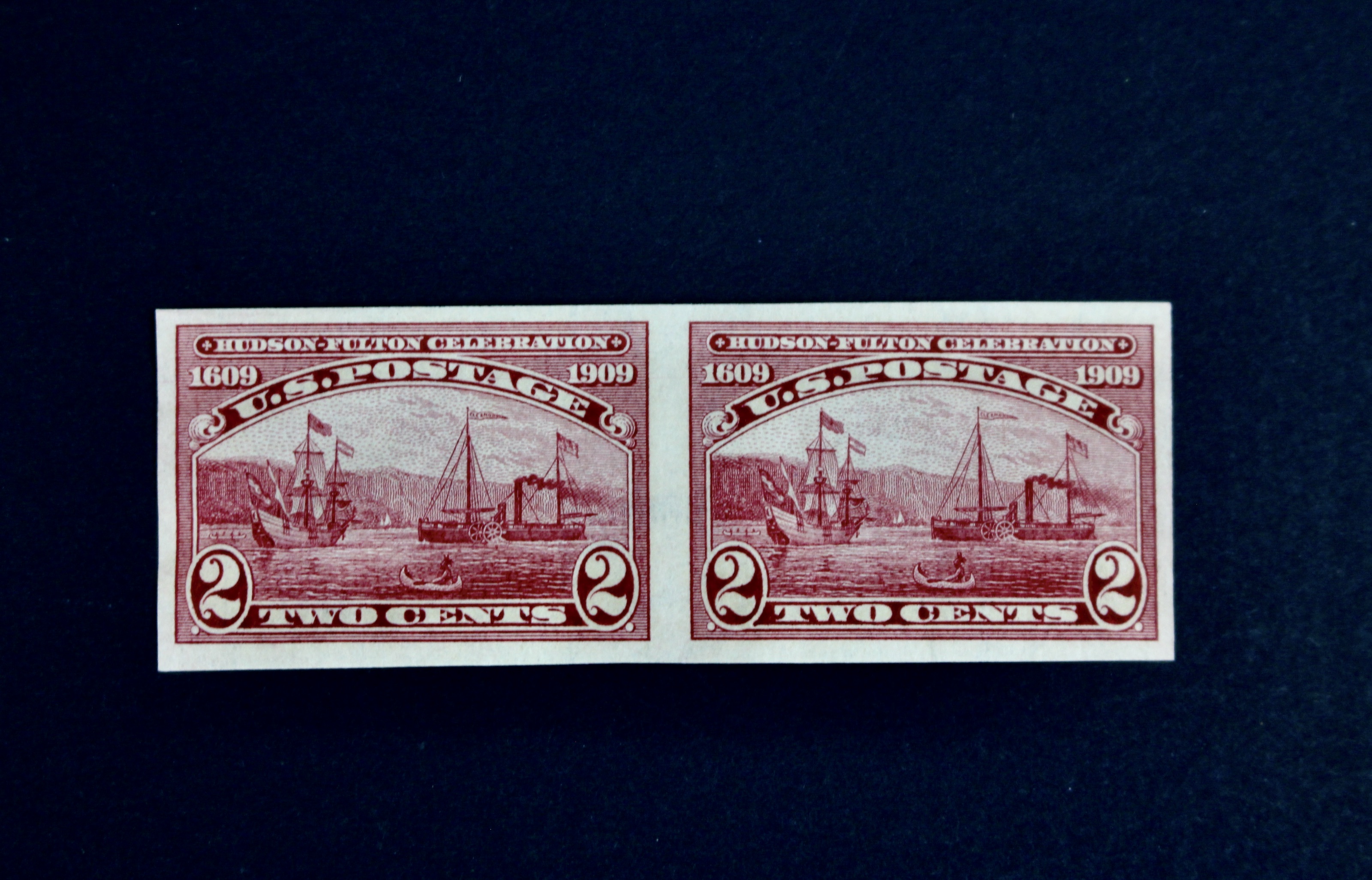 Twelve Early U.S. Postage Stamps, 1907 to 1909