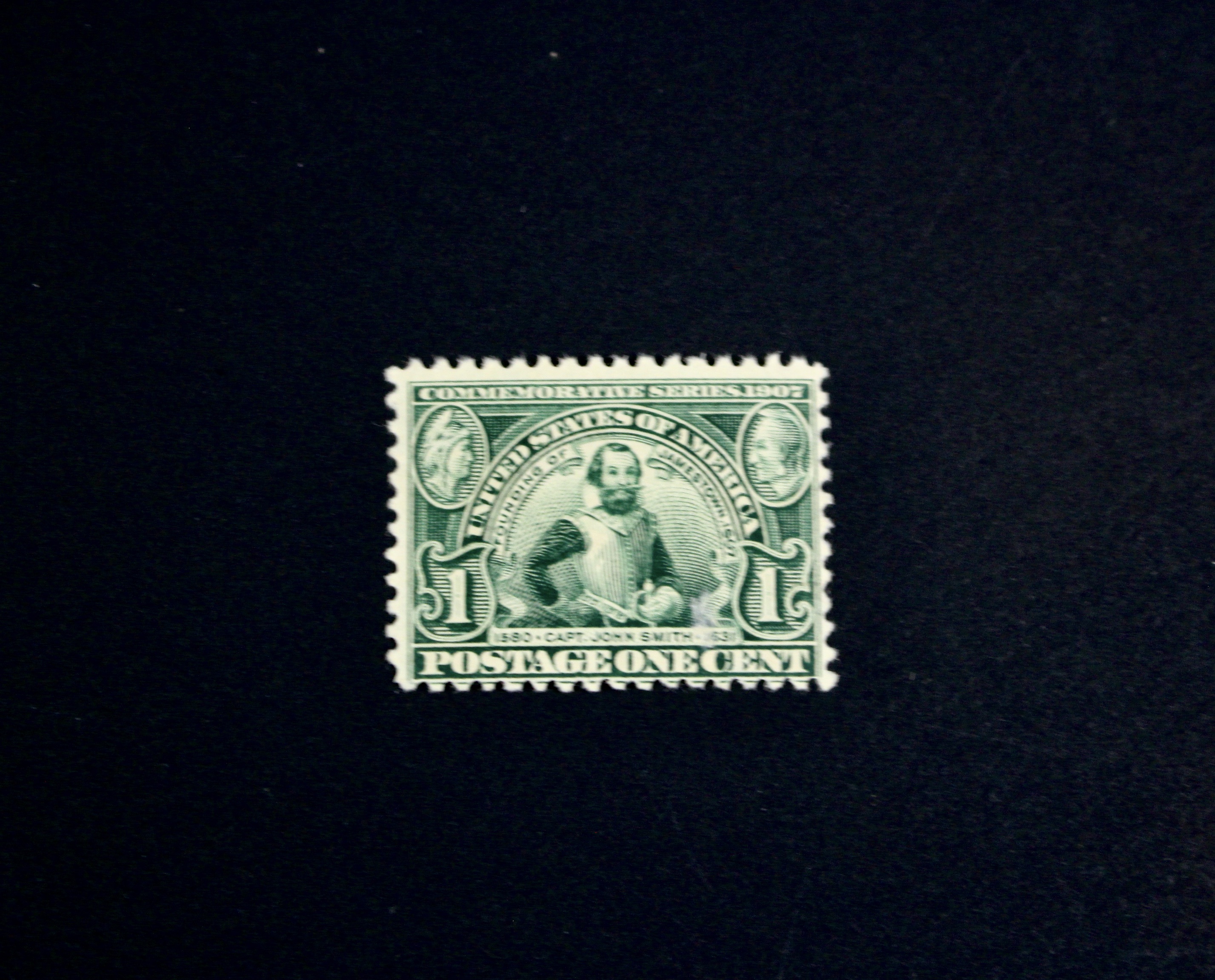 Twelve Early U.S. Postage Stamps, 1907 to 1909