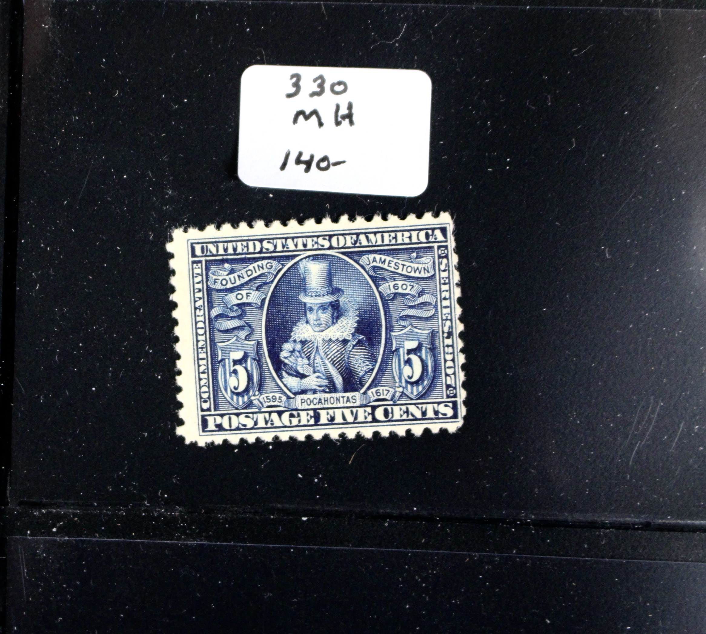 Twelve Early U.S. Postage Stamps, 1907 to 1909