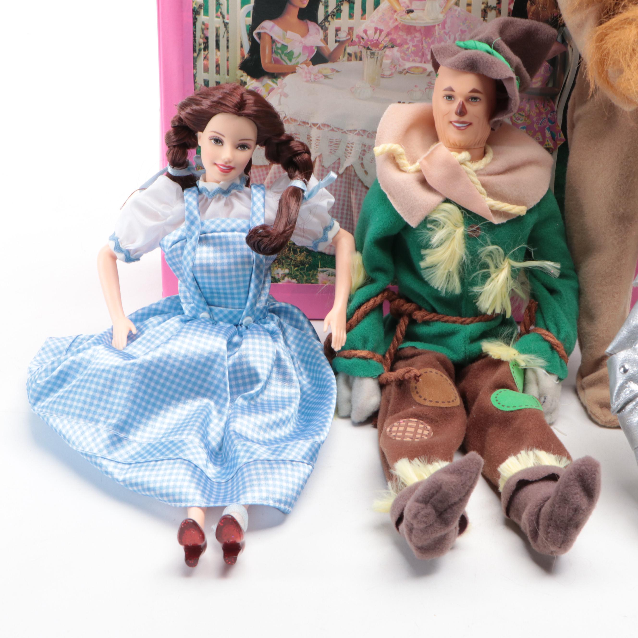 Barbie Wizard of Oz Dolls and Plastic Carrying Case, 1990s