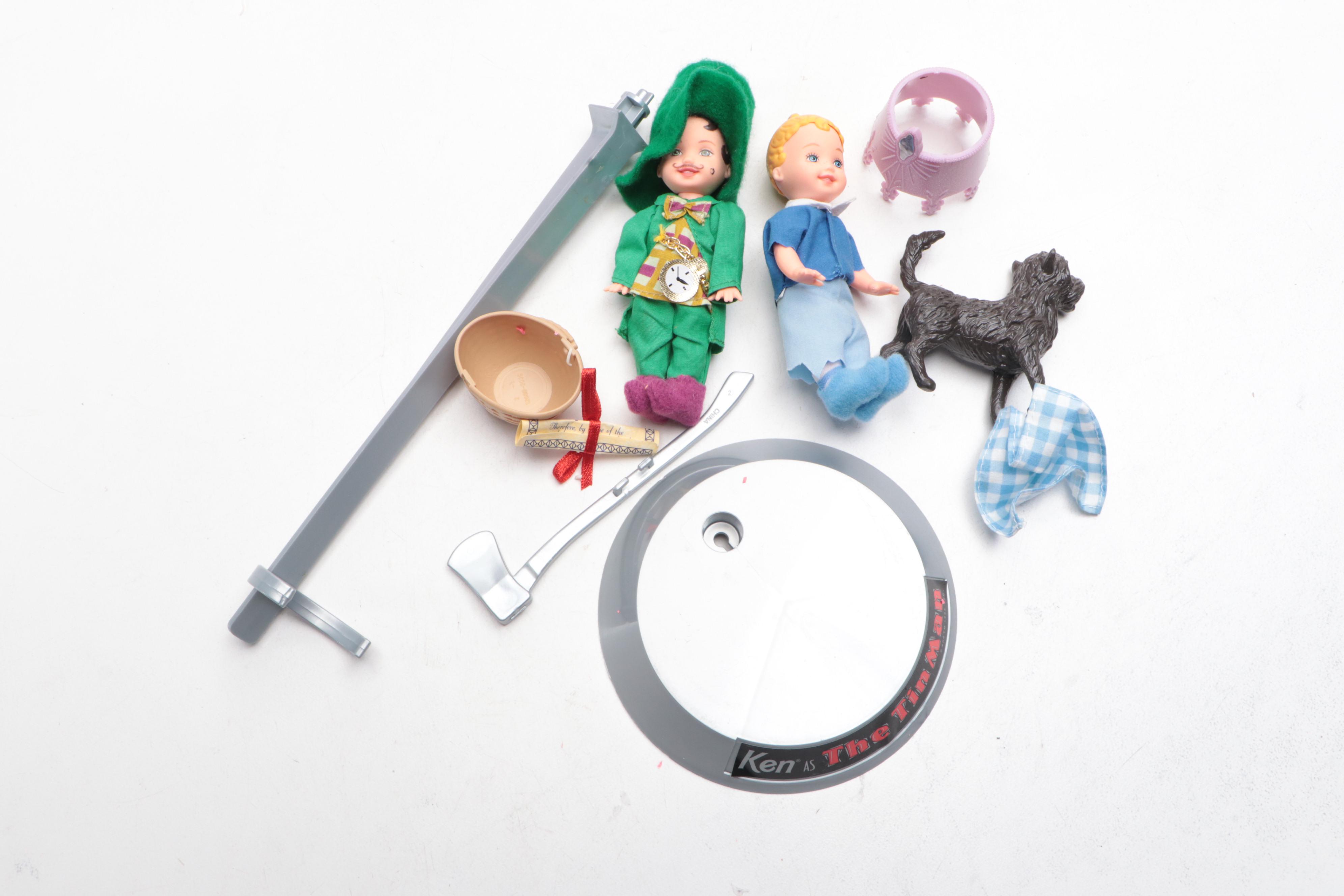 Barbie Wizard of Oz Dolls and Plastic Carrying Case, 1990s