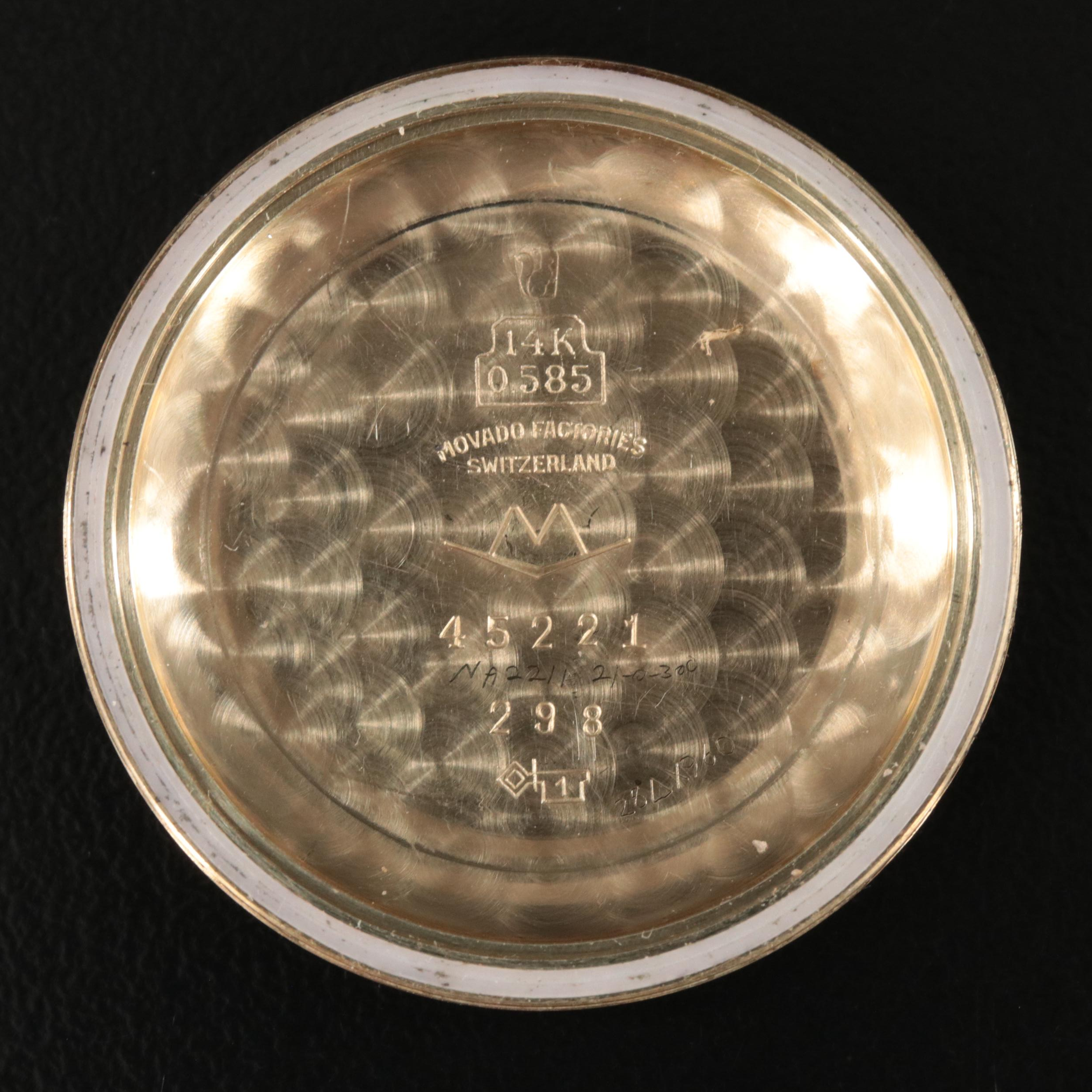 14K Movado Kingmatic Date Watch