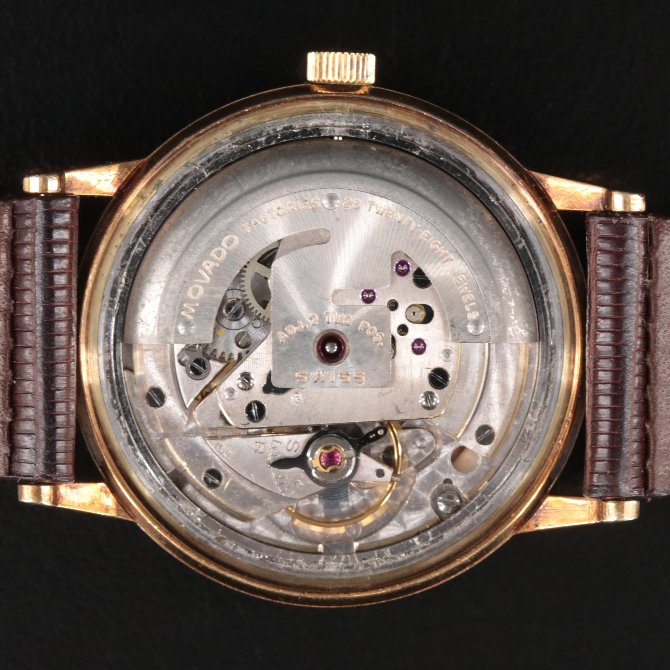 14K Movado Kingmatic Date Watch