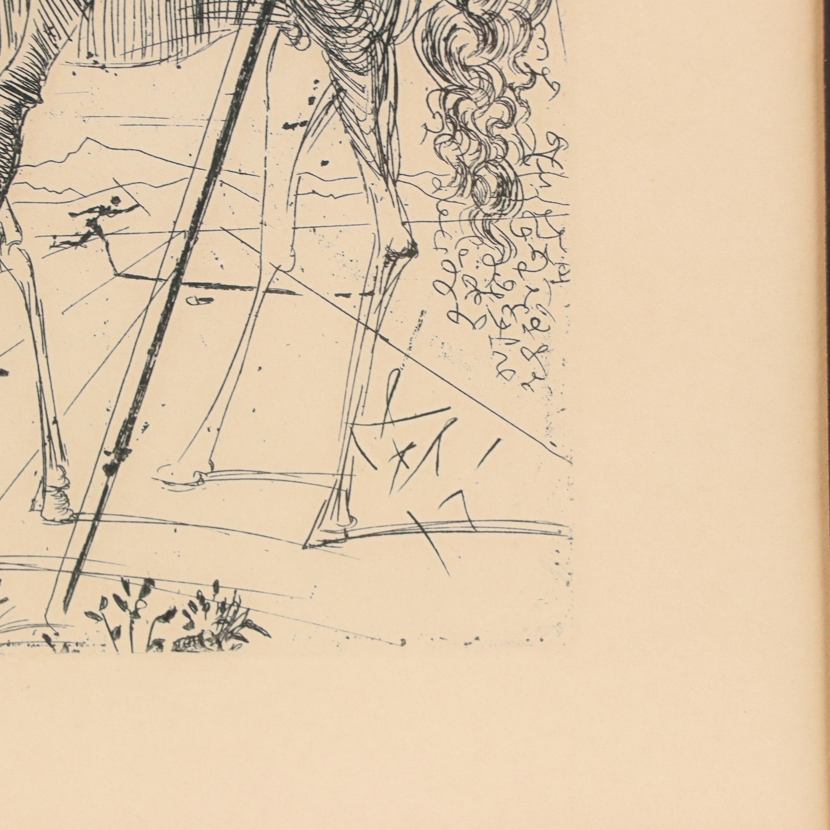Salvador Dalí Restrike Etching "Don Quixote"