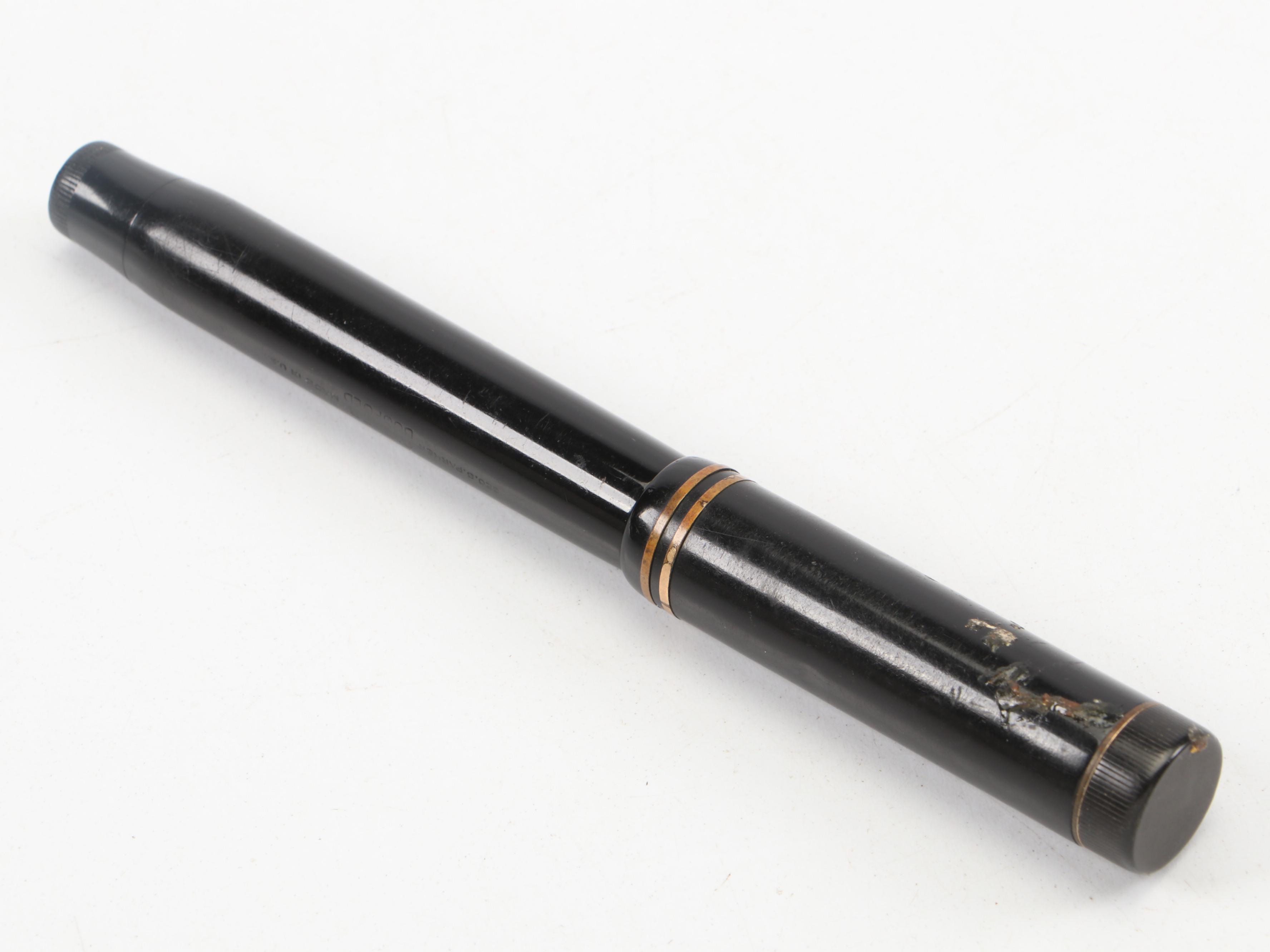 Parker "Duofold Senior" Hard Rubber and Plastic Fountain Pen, Early/Mid-20th C.