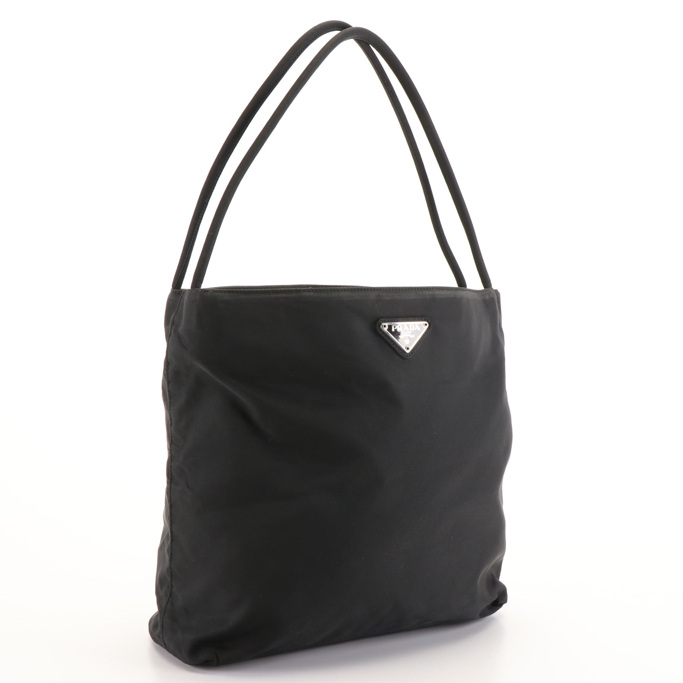 Prada Shoulder Bag in Black Tessuto Nylon