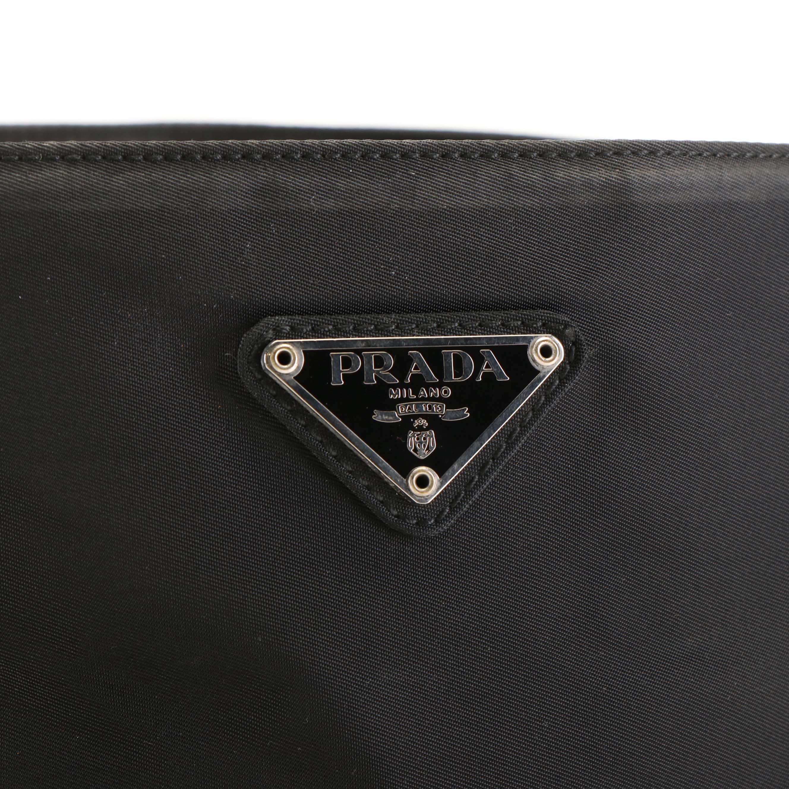 Prada Shoulder Bag in Black Tessuto Nylon