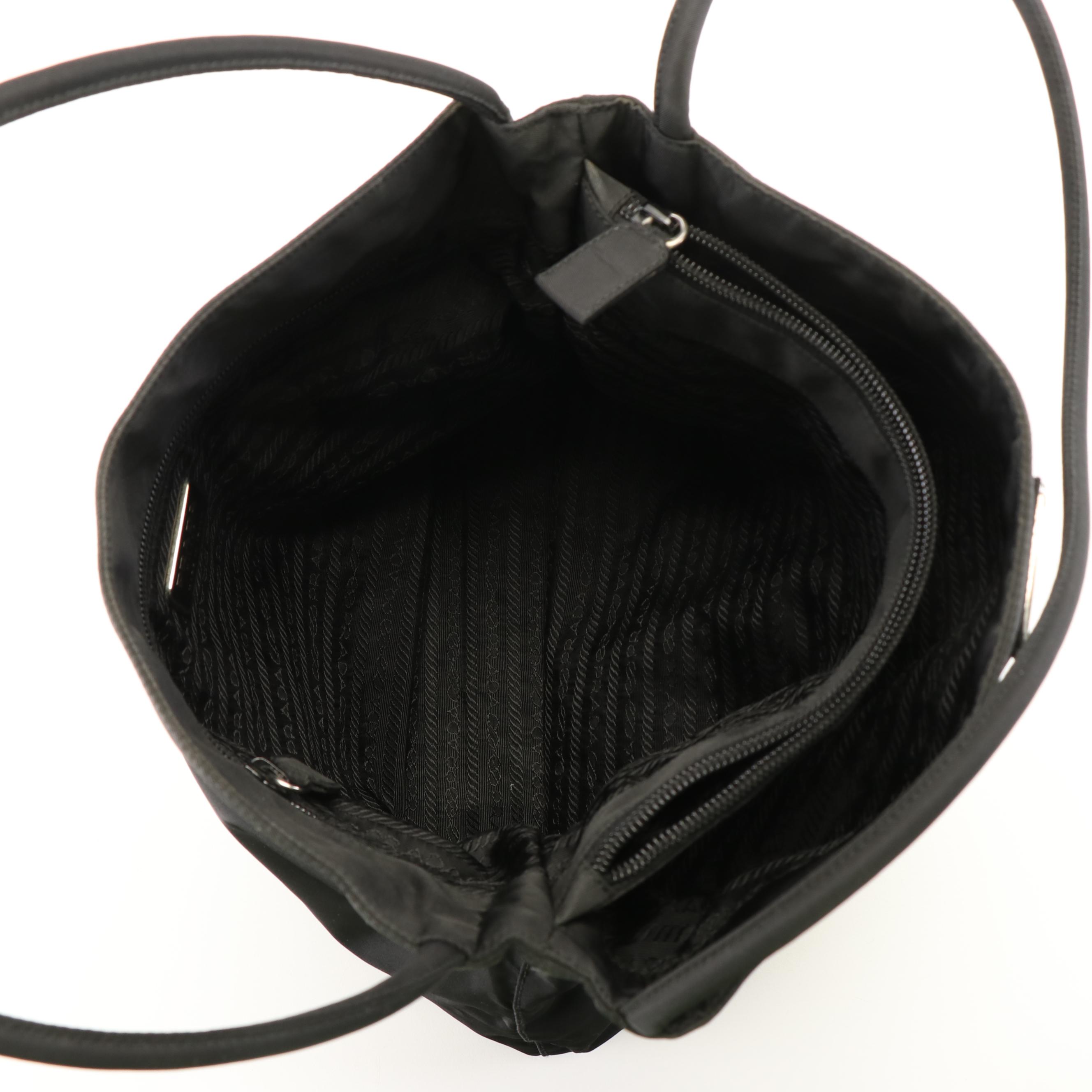 Prada Shoulder Bag in Black Tessuto Nylon