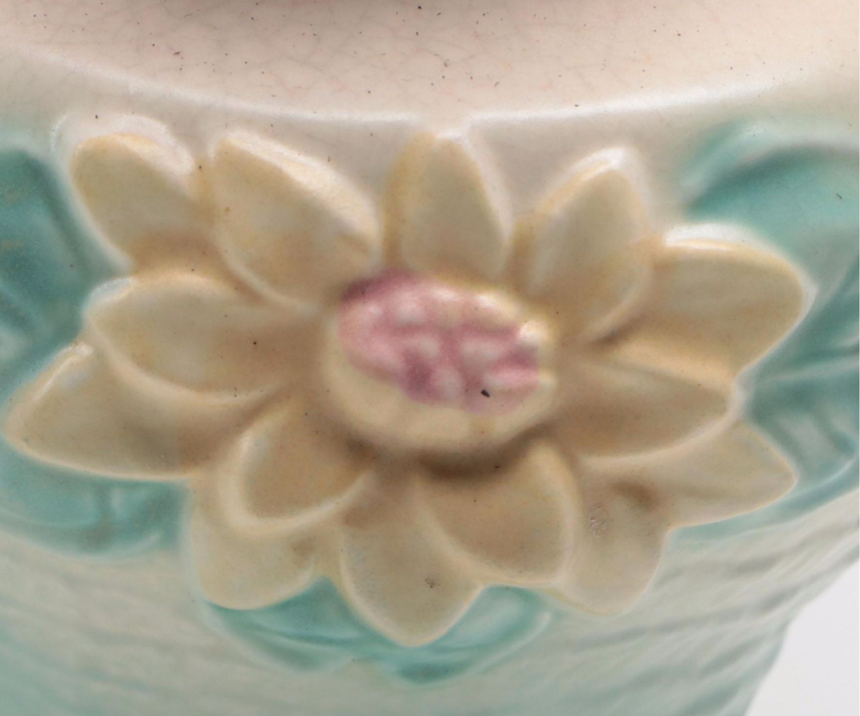 McCoy Pink and Blue Glaze Vases with Red Wing Pottery Stoneware Planter