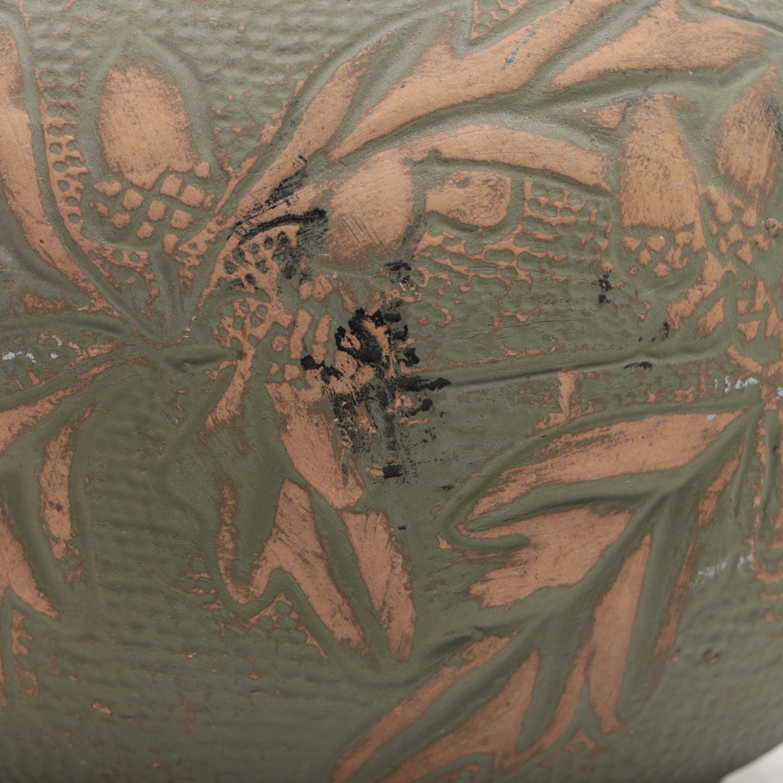 McCoy Pink and Blue Glaze Vases with Red Wing Pottery Stoneware Planter