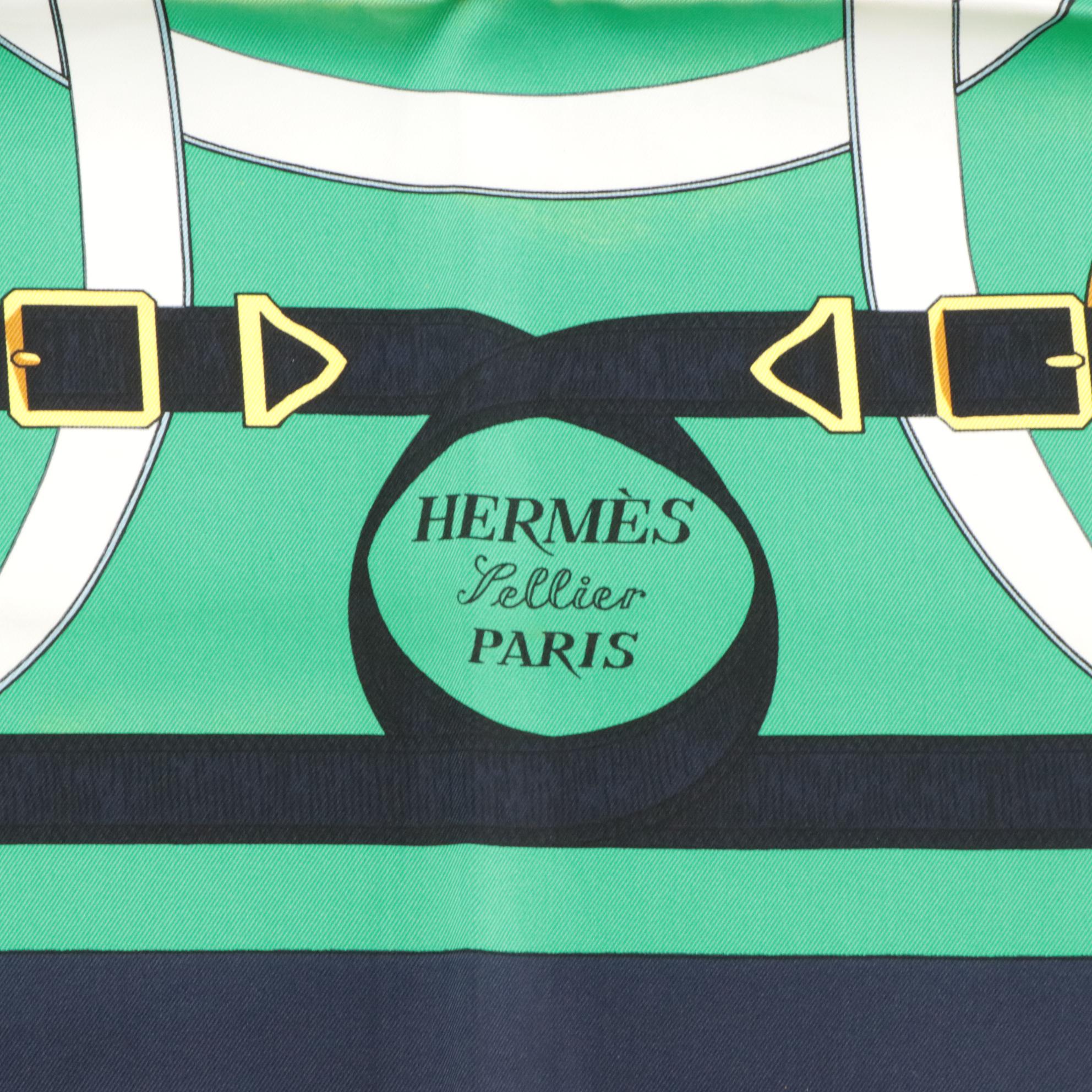 Hermès "Eperon D'or" Scarf 90 in Silk Twill