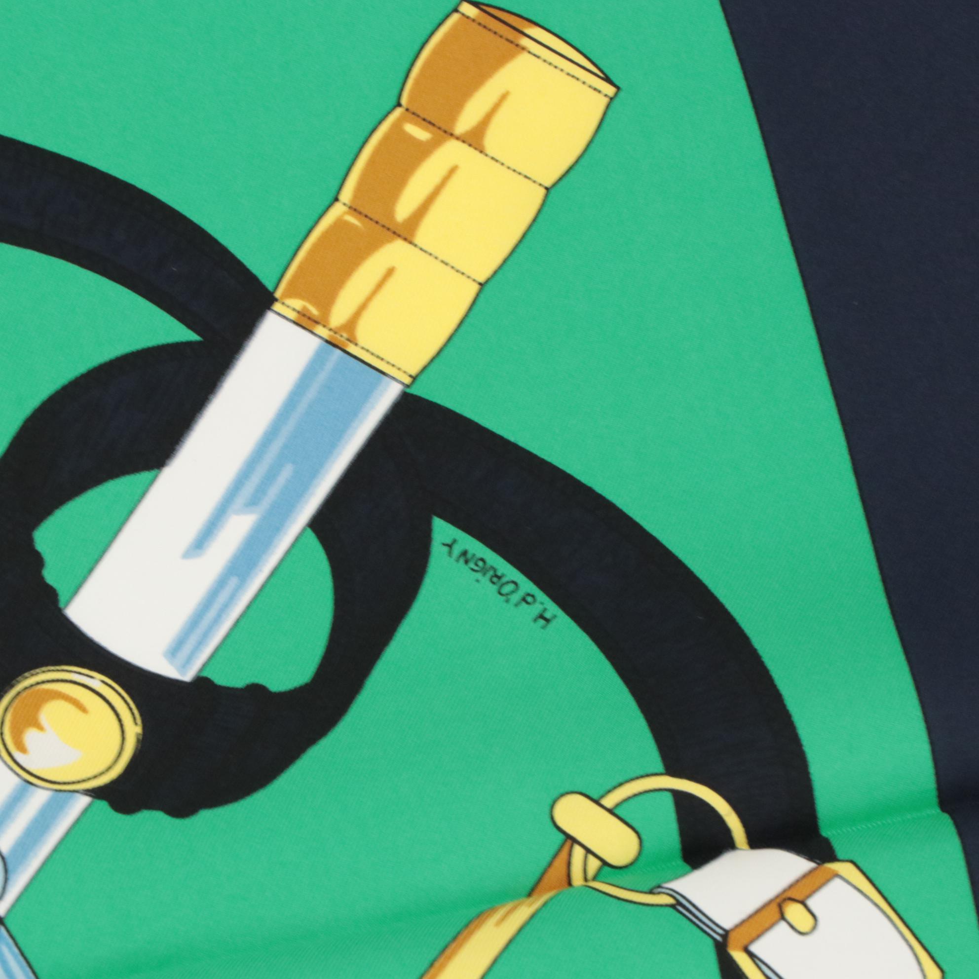 Hermès "Eperon D'or" Scarf 90 in Silk Twill