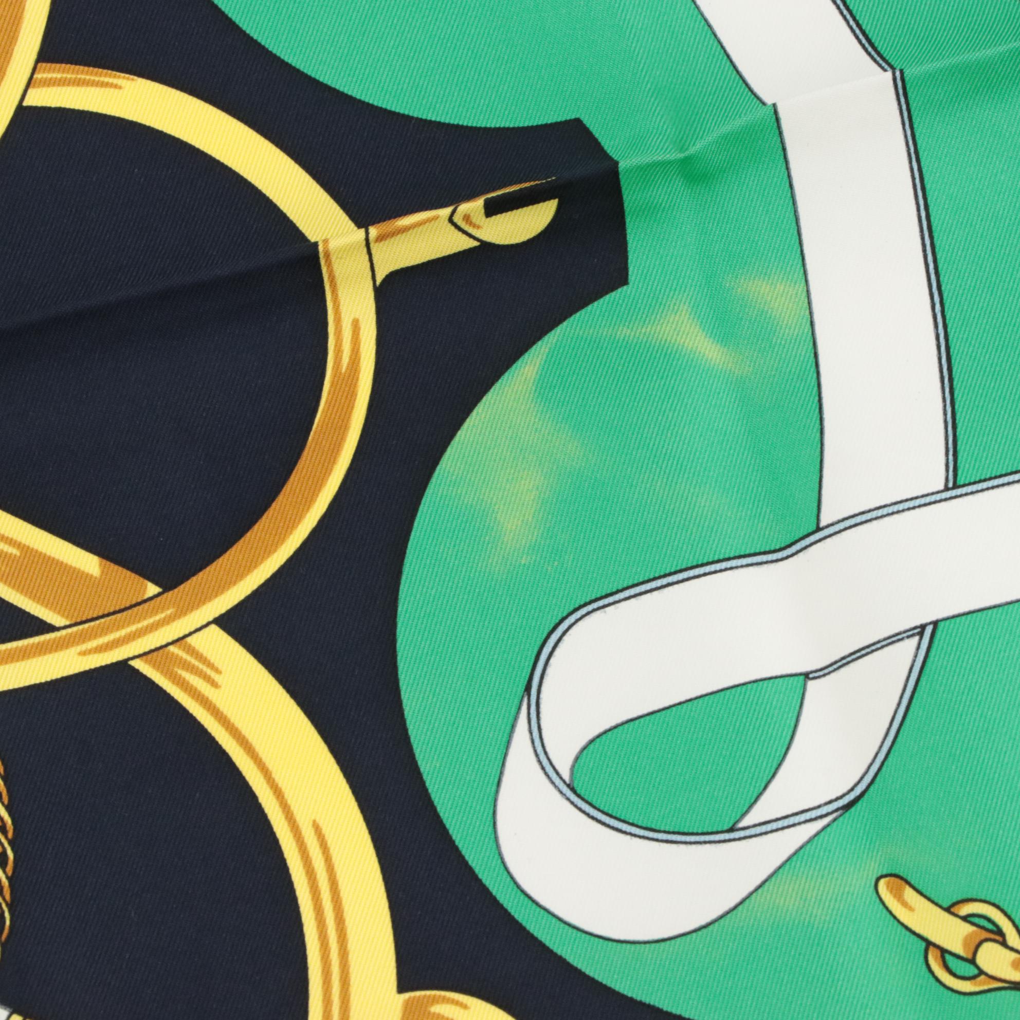 Hermès "Eperon D'or" Scarf 90 in Silk Twill