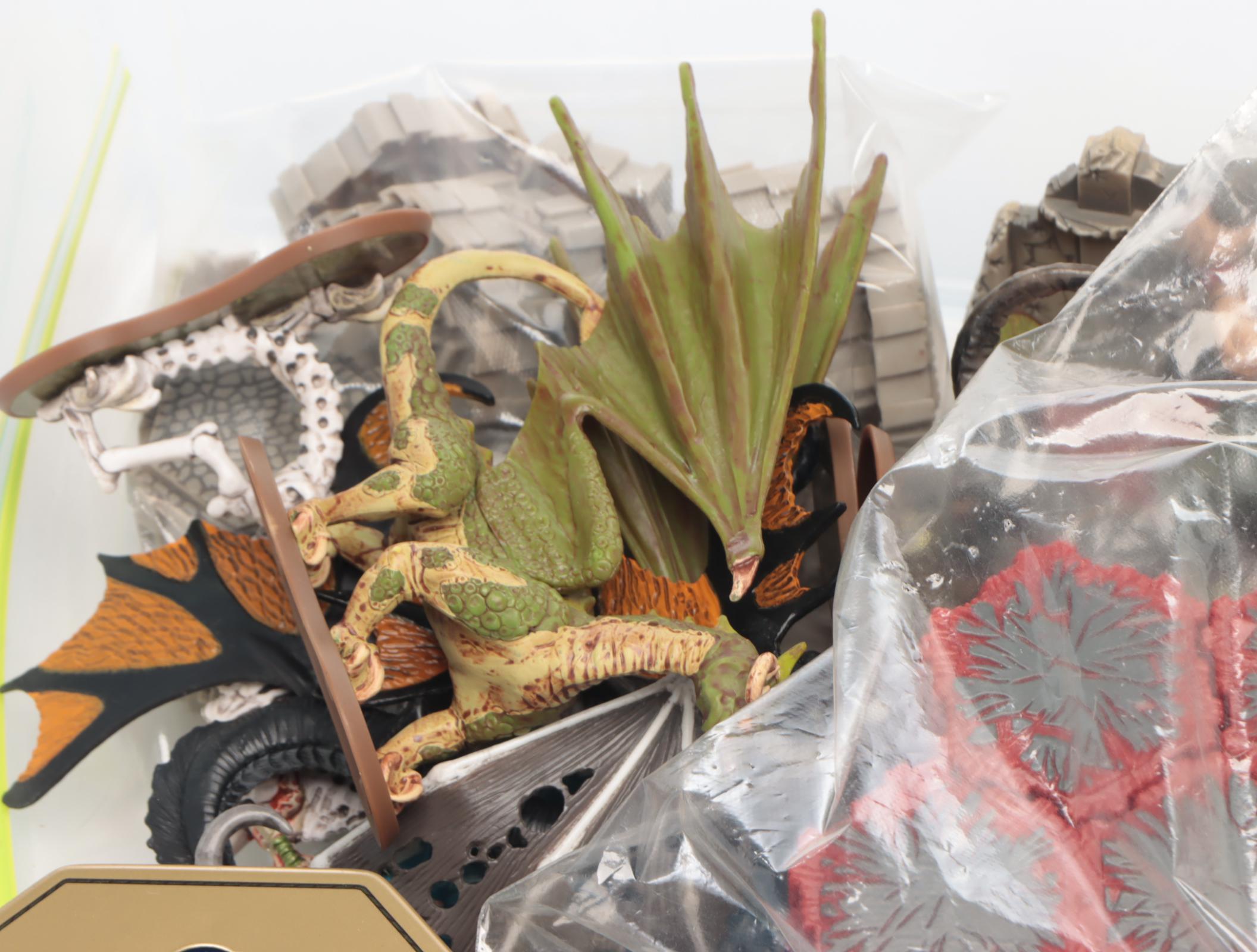 Heroscape Tabletop Miniatures with Trees and Stone Building Components