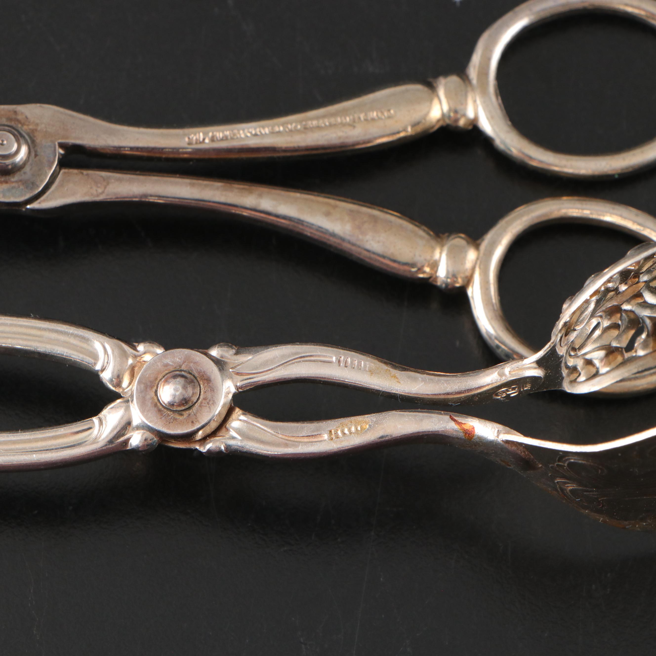 Pyrex Oval Baking Dish with Silver Plate Tongs and More Serving Utensils