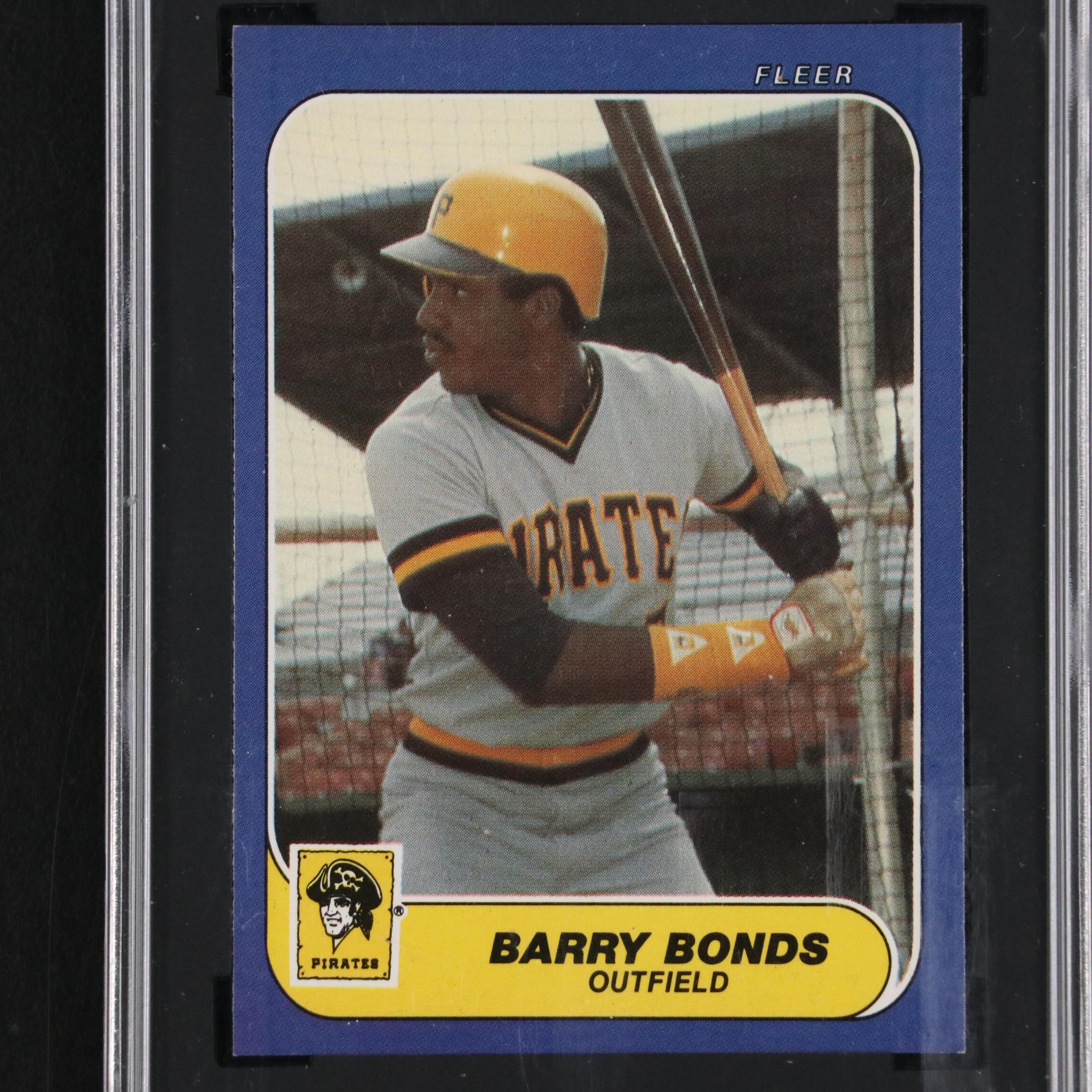 1986 Fleer Update Barry Bonds Rookie Baseball Card #U-14 Graded SGC 8