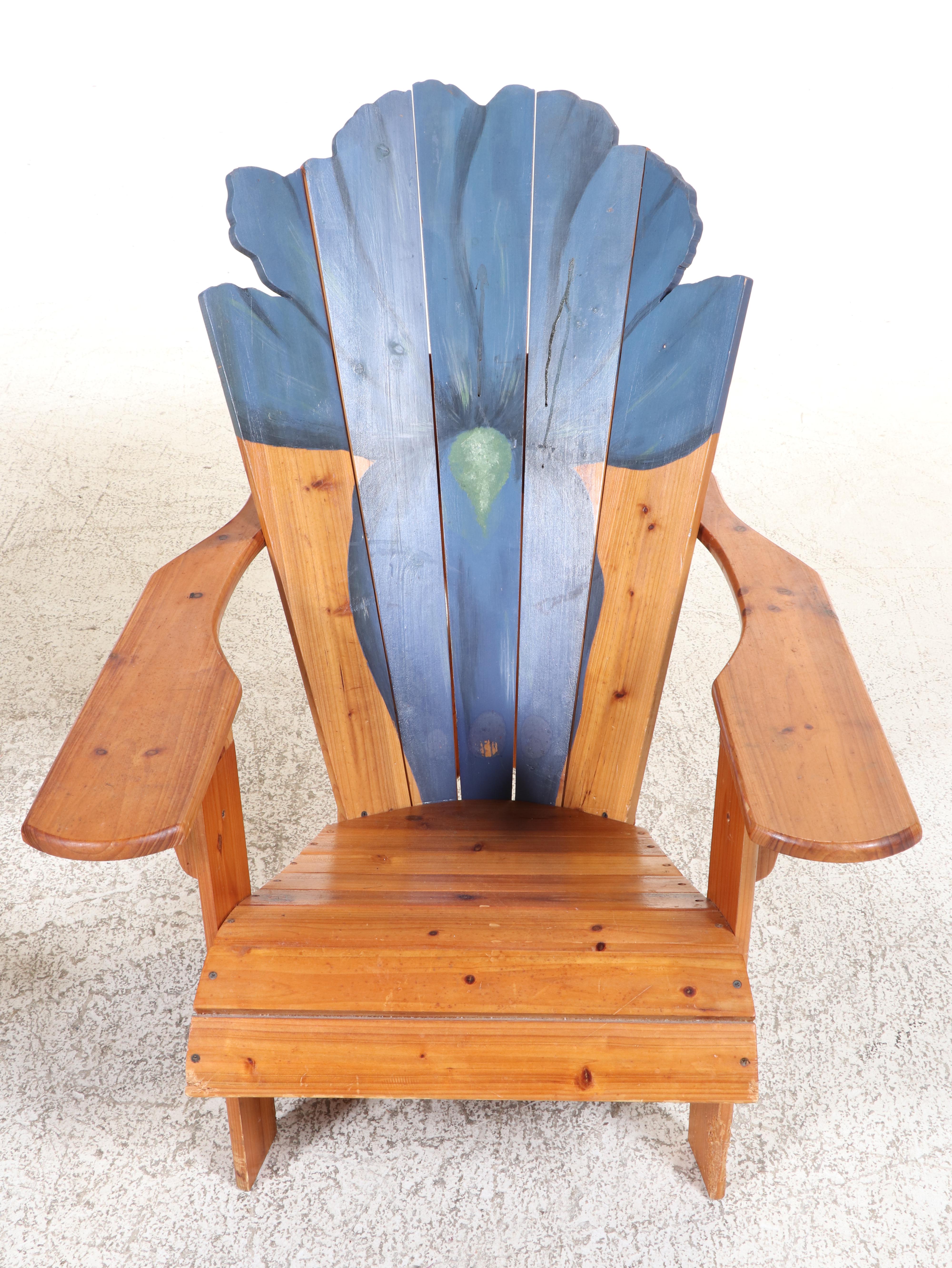 Two Bird Brain, Inc. Paint-Decorated Pine Blooming Chairs