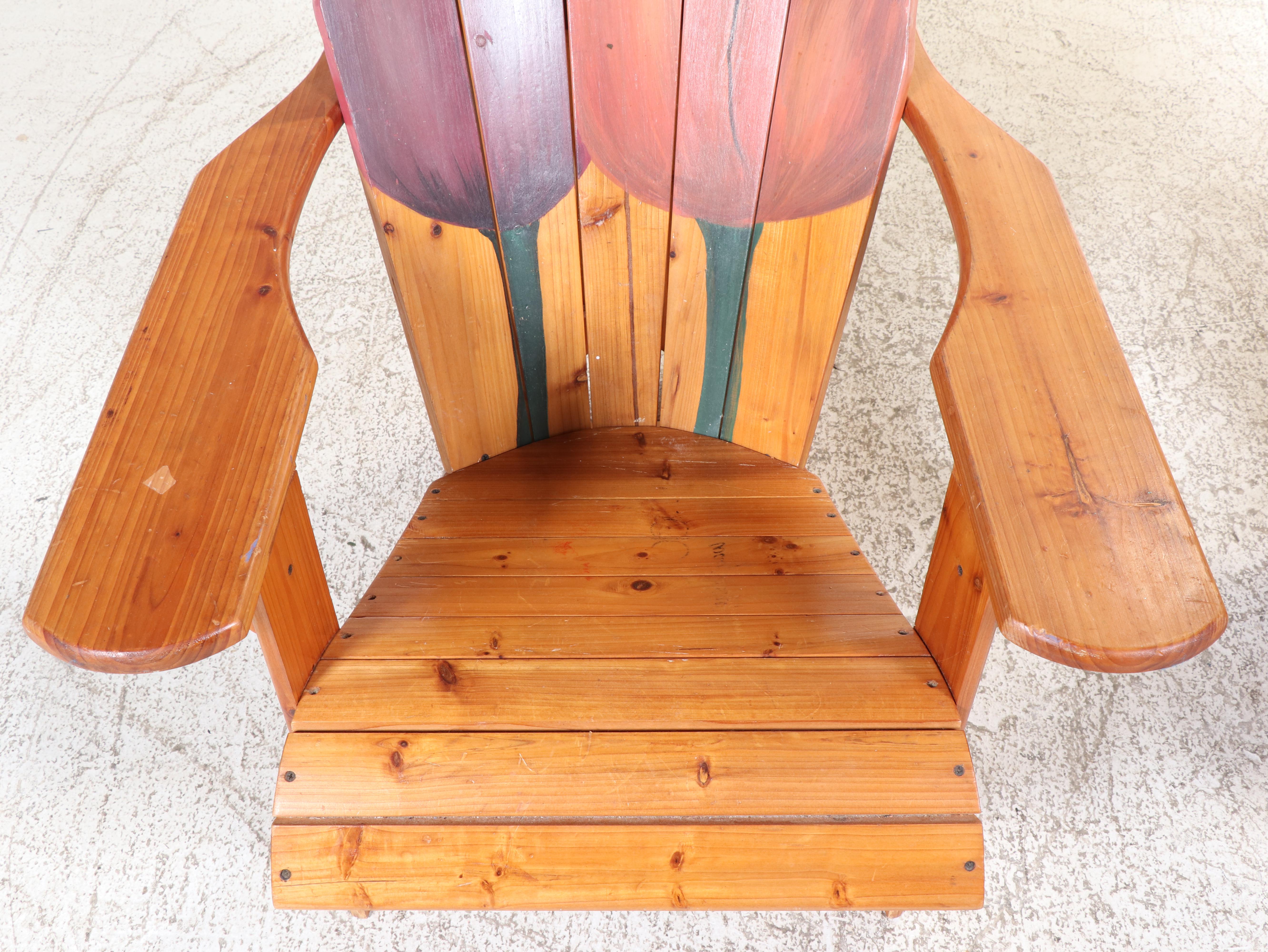 Two Bird Brain, Inc. Paint-Decorated Pine Blooming Chairs