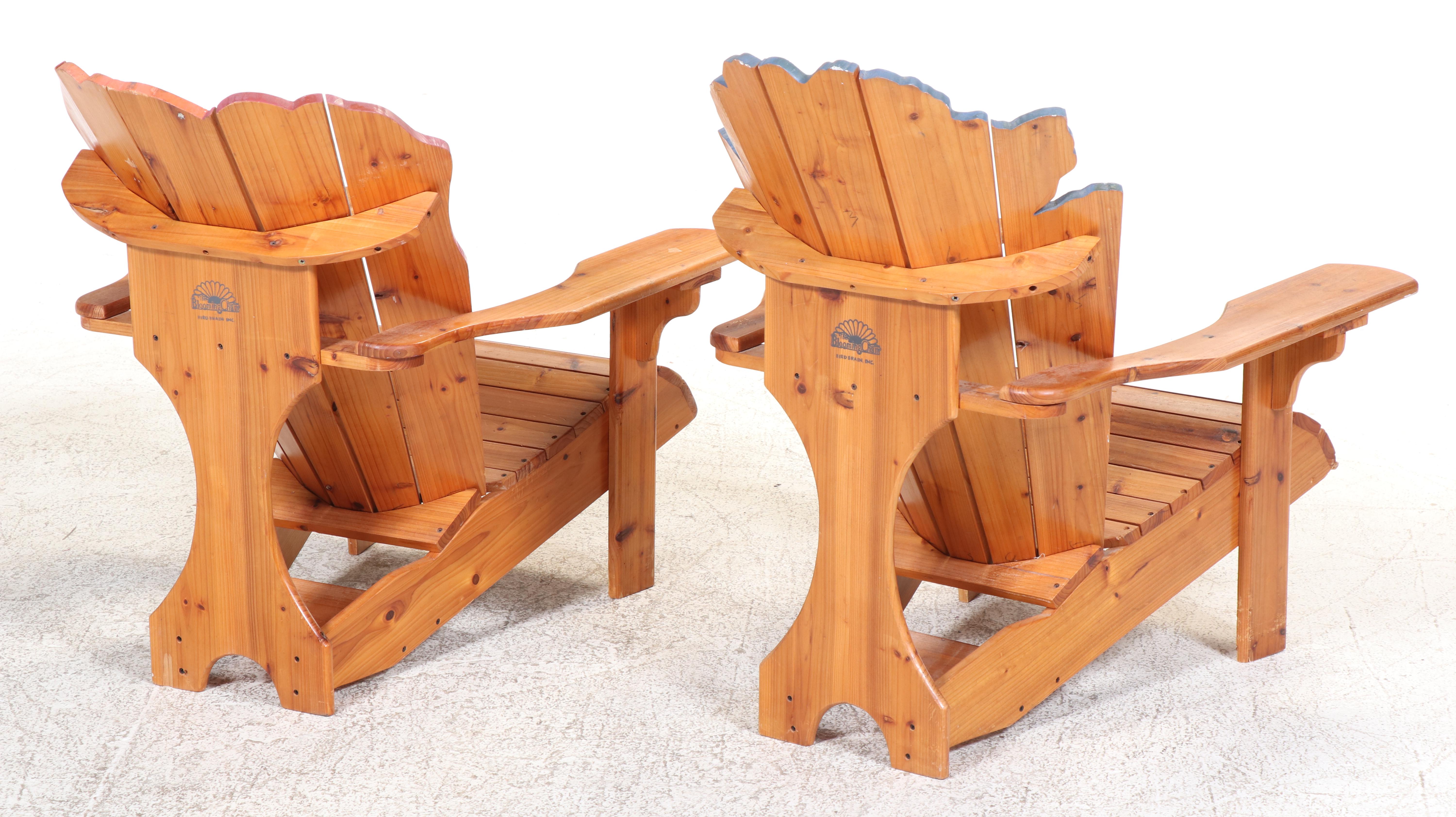 Two Bird Brain, Inc. Paint-Decorated Pine Blooming Chairs