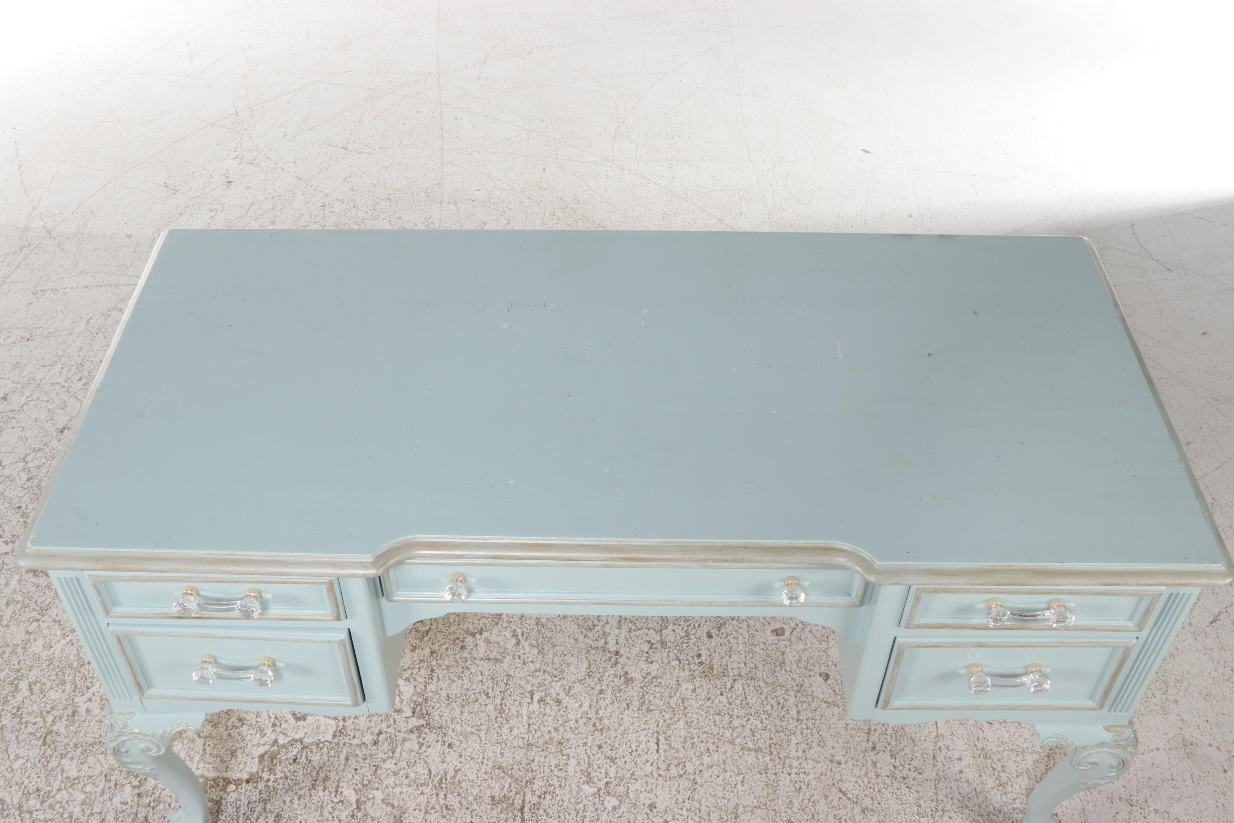 Link-Taylor Chippendale Style Painted Desk and Young Hinkle Side Chair