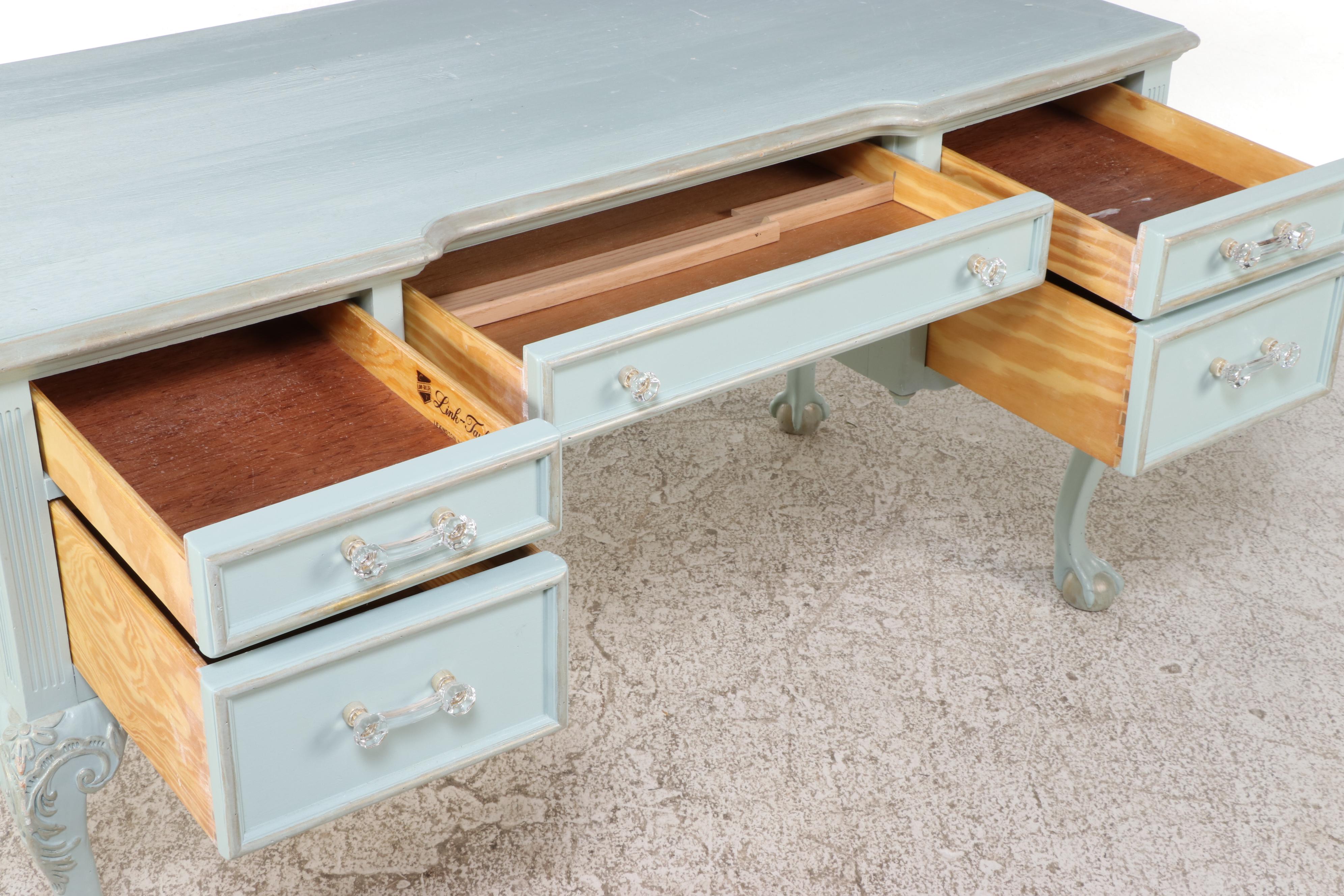 Link-Taylor Chippendale Style Painted Desk and Young Hinkle Side Chair