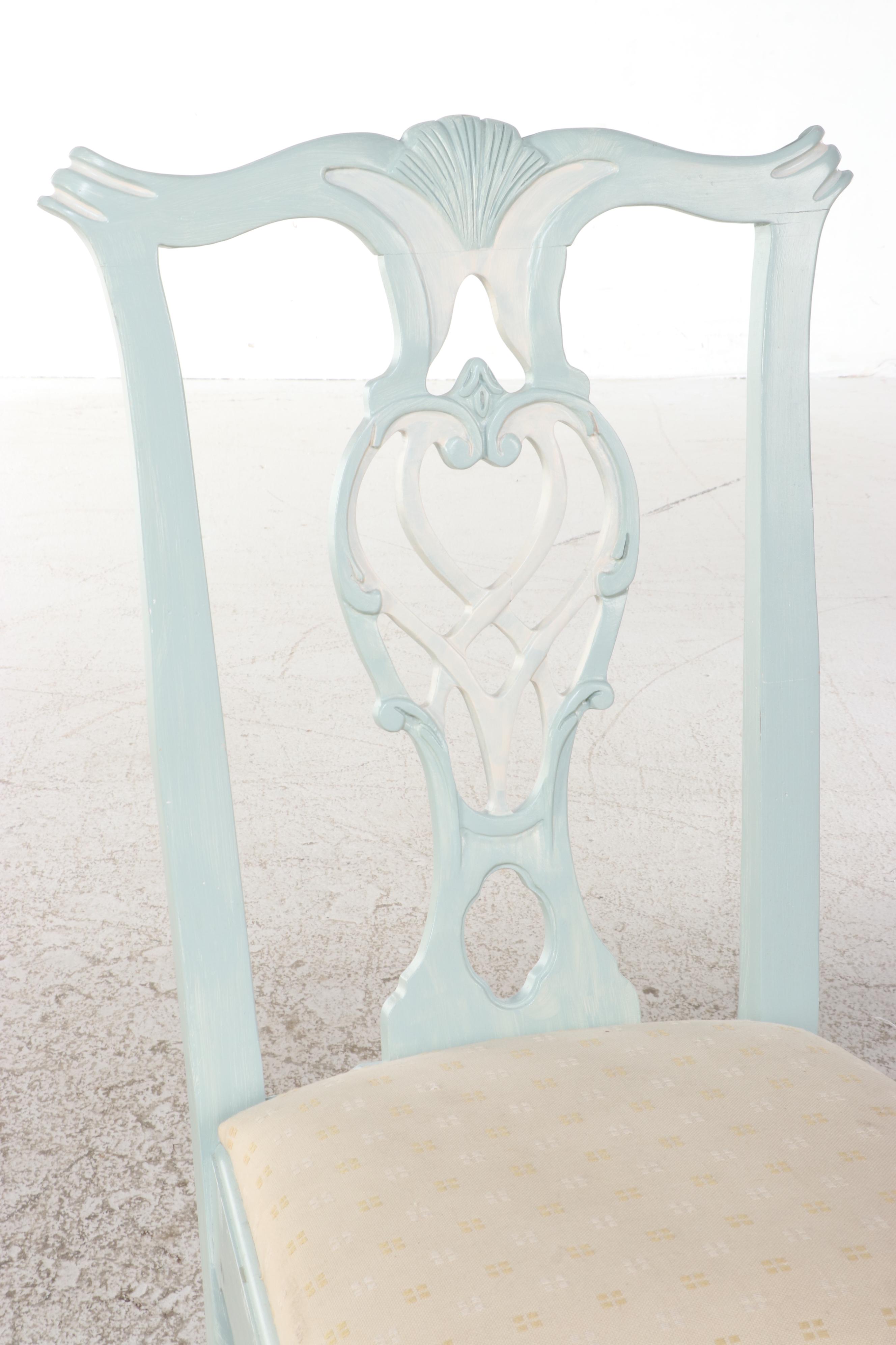 Link-Taylor Chippendale Style Painted Desk and Young Hinkle Side Chair