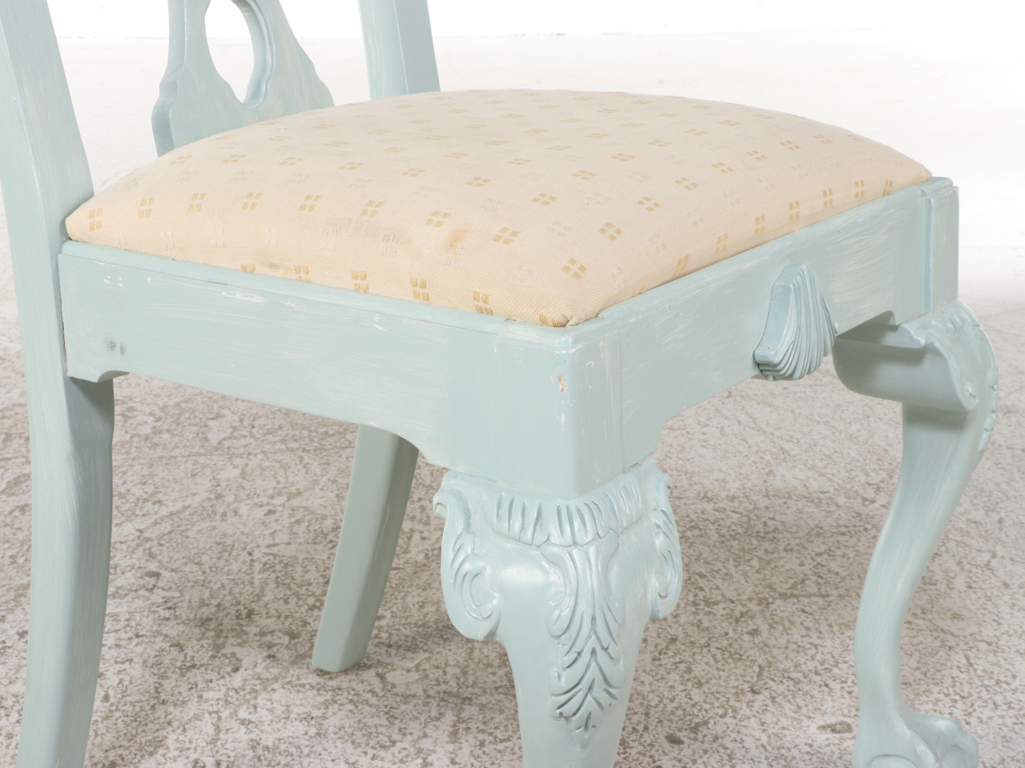 Link-Taylor Chippendale Style Painted Desk and Young Hinkle Side Chair