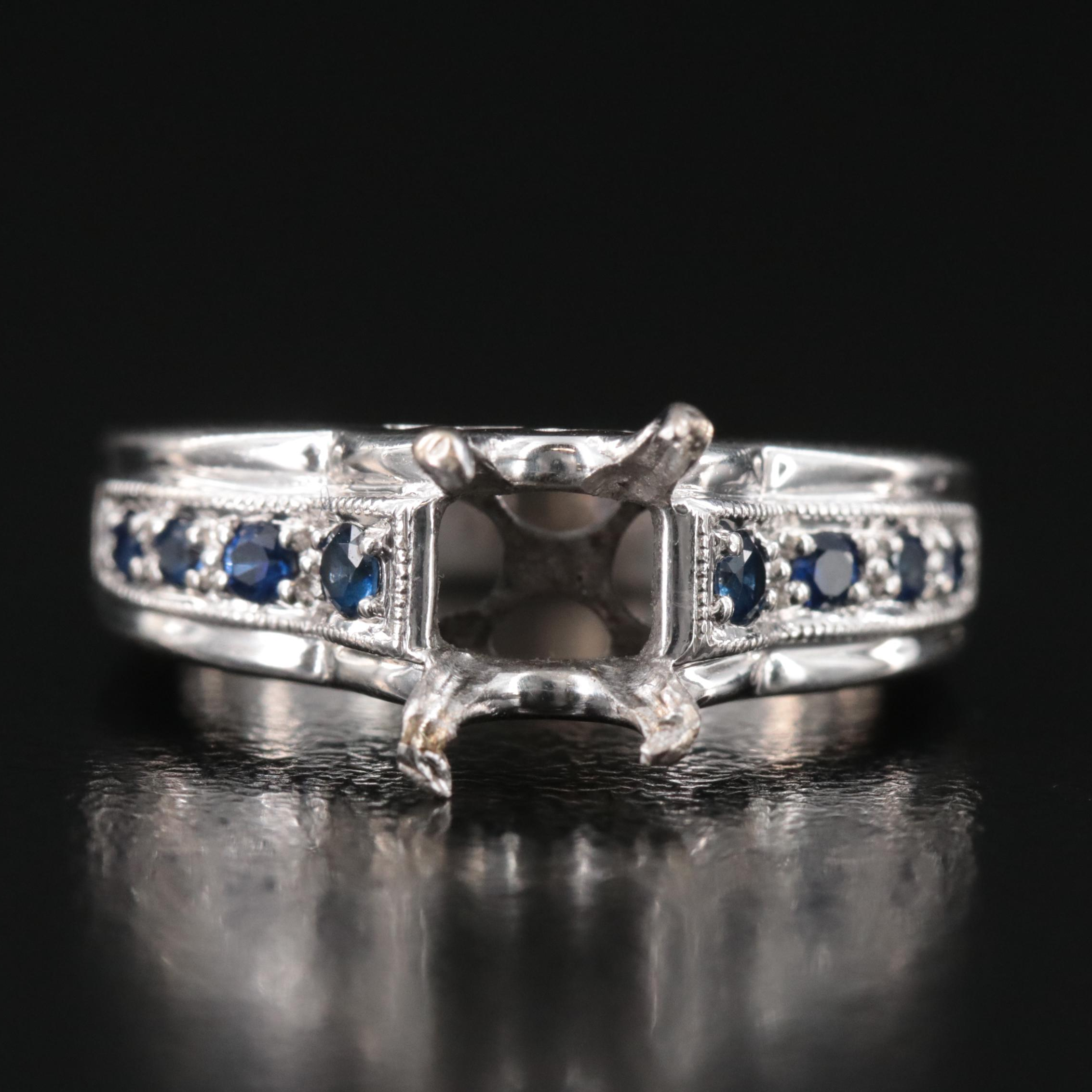 14K, 18K and Platinum Rings with 1.51 CTW Diamonds and Sapphires