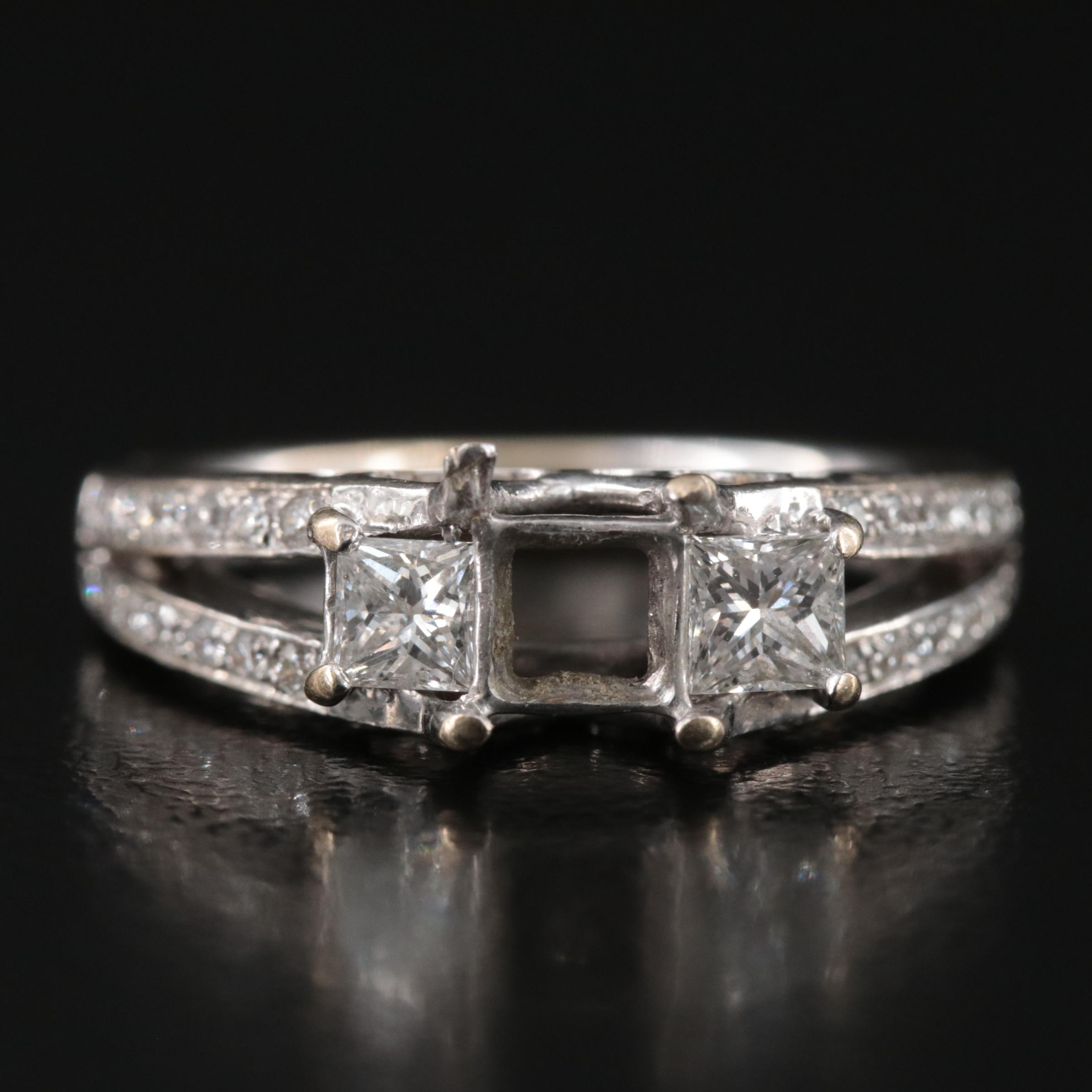 14K, 18K and Platinum Rings with 1.51 CTW Diamonds and Sapphires