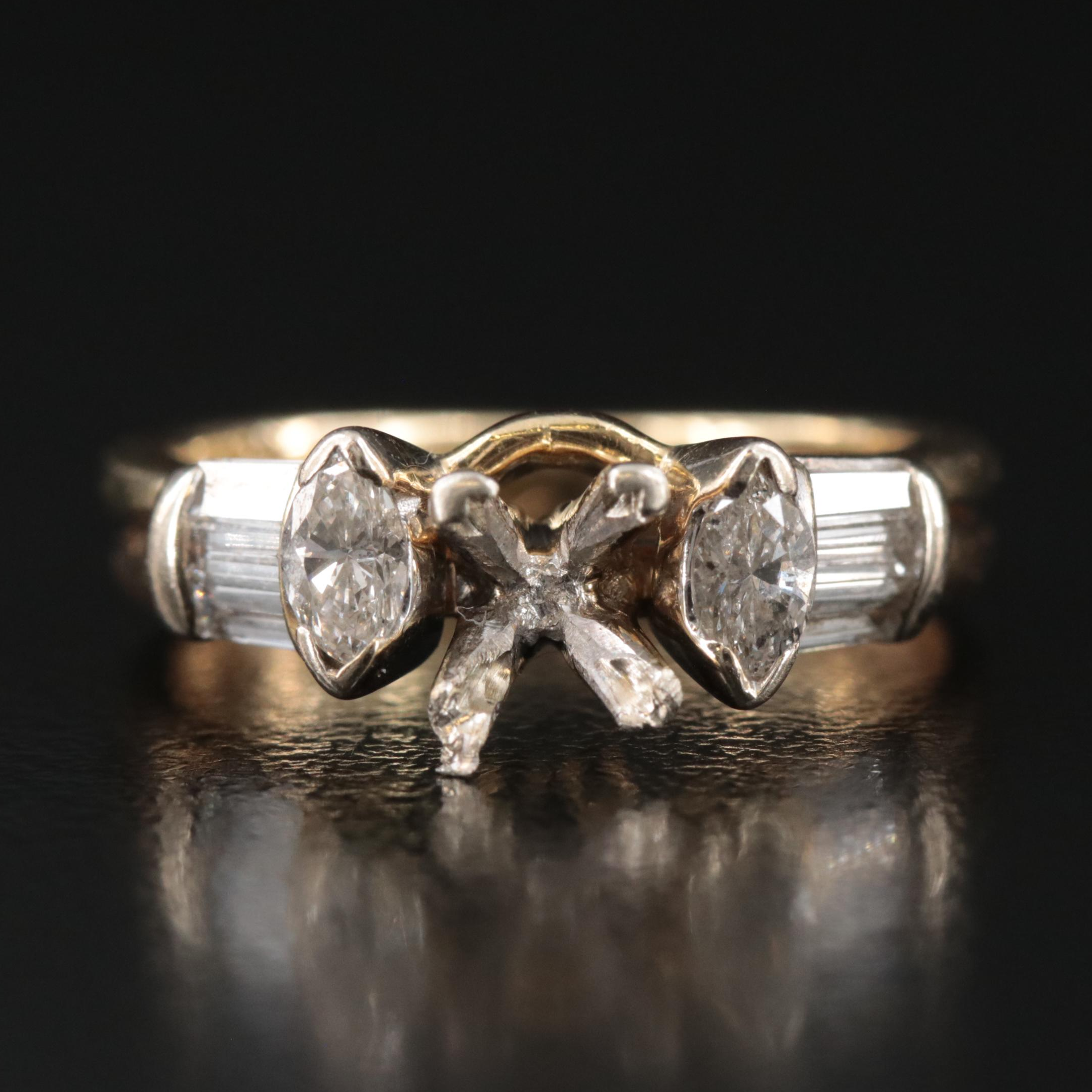 14K, 18K and Platinum Rings with 1.51 CTW Diamonds and Sapphires