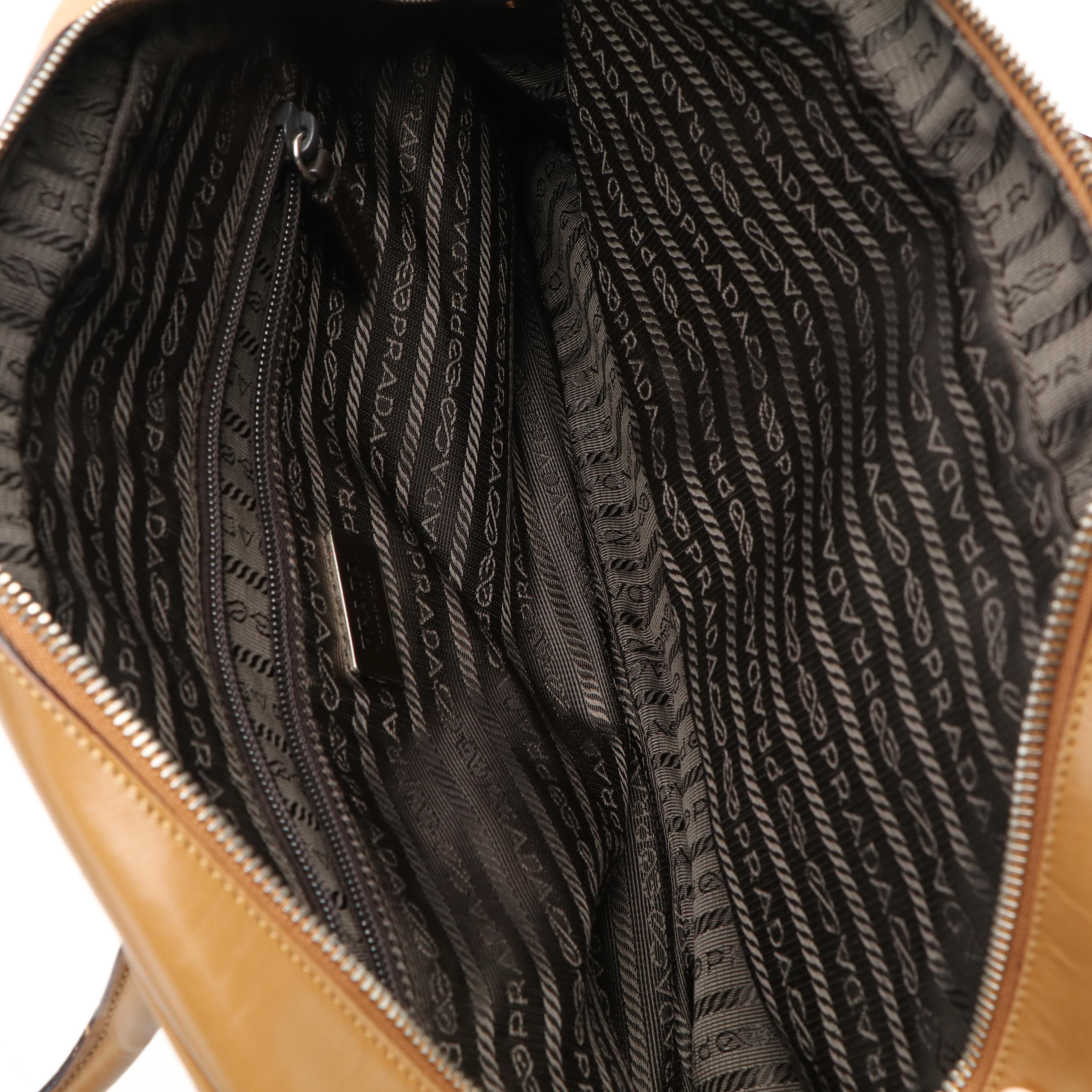 Prada Bowling Bag in Vitello Drive Perforated Leather