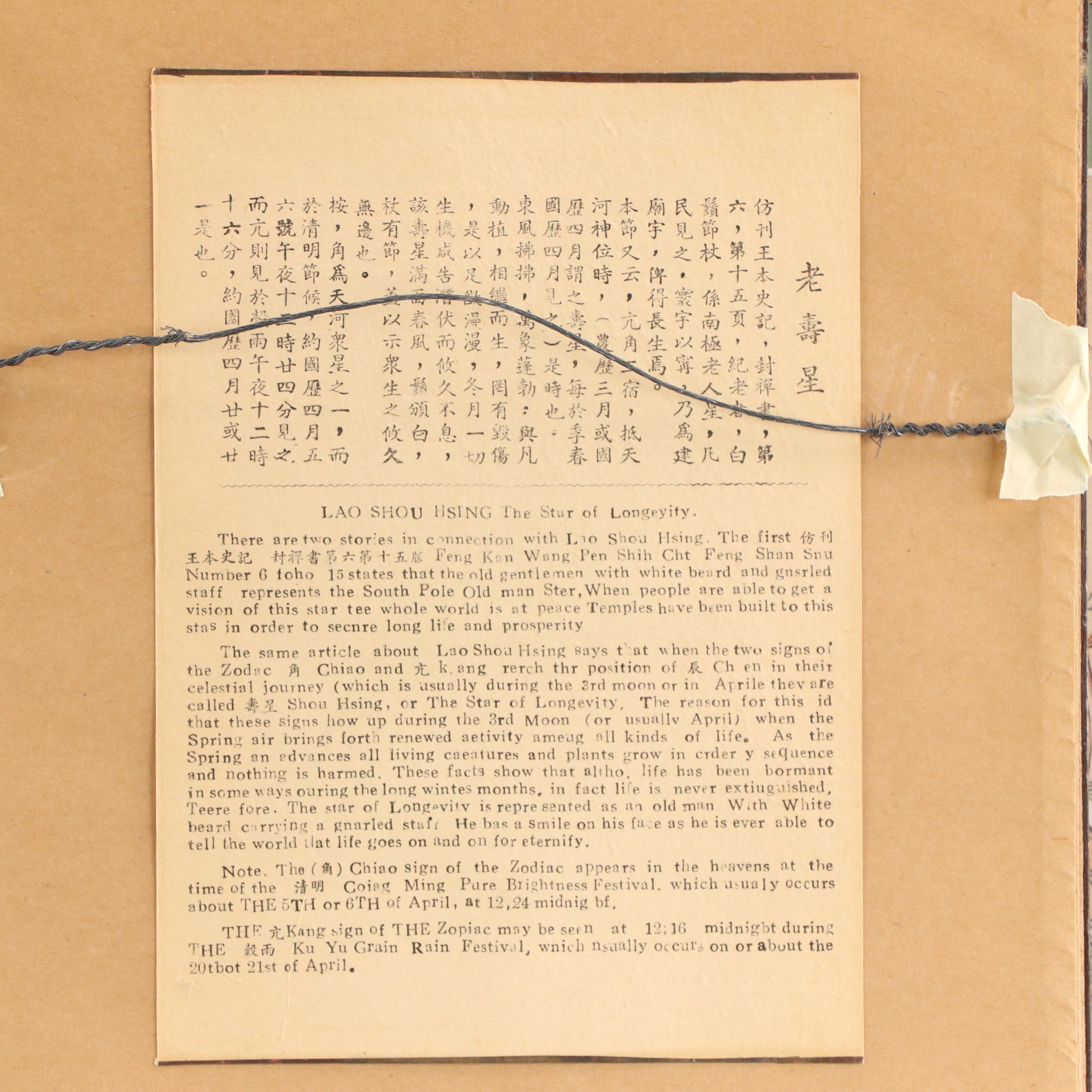 Gouache Painting Portraits of Chinese Mythological Figures, 20th Century