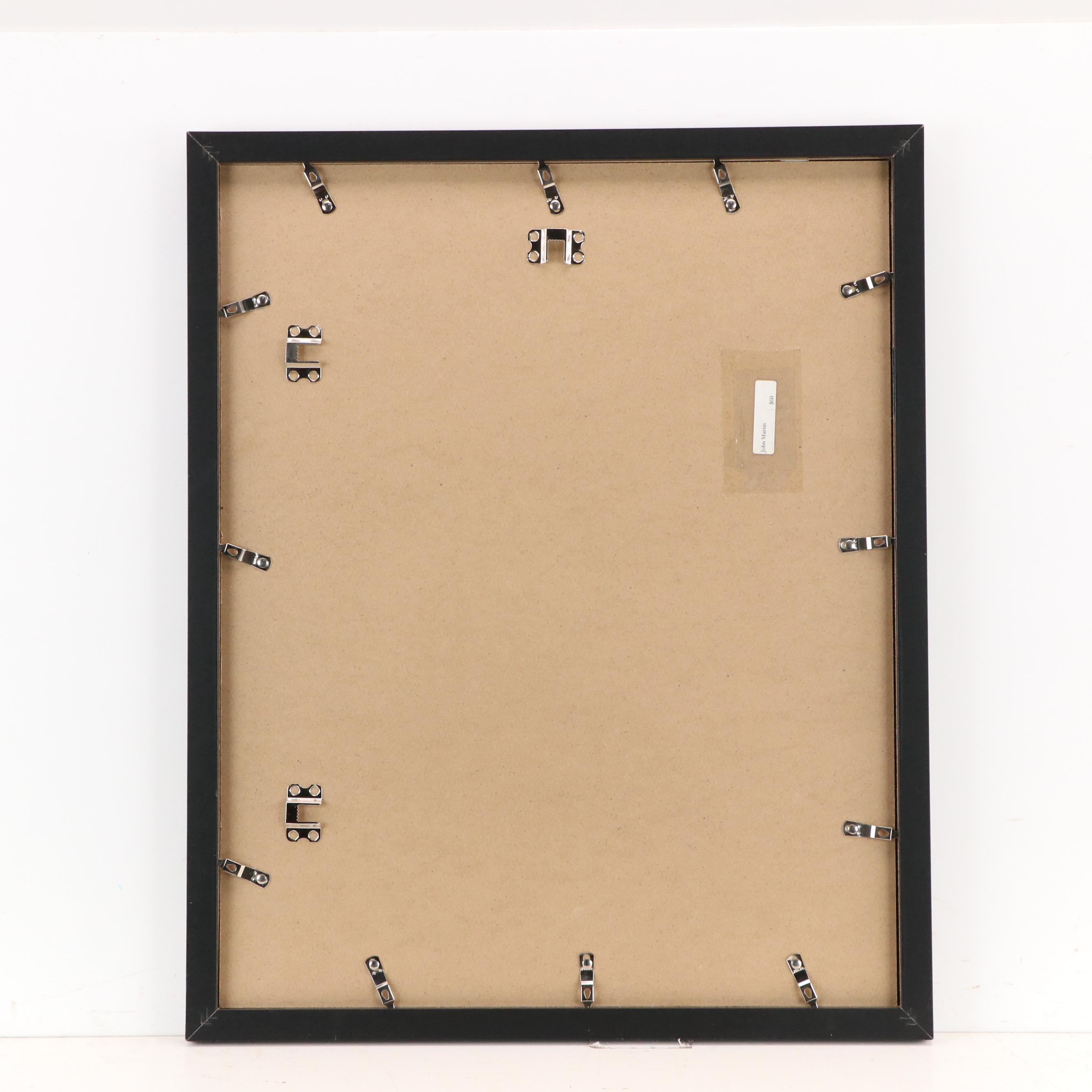 John Martin Mixed Media Drawing of a Figure with Catfish, 21st Century