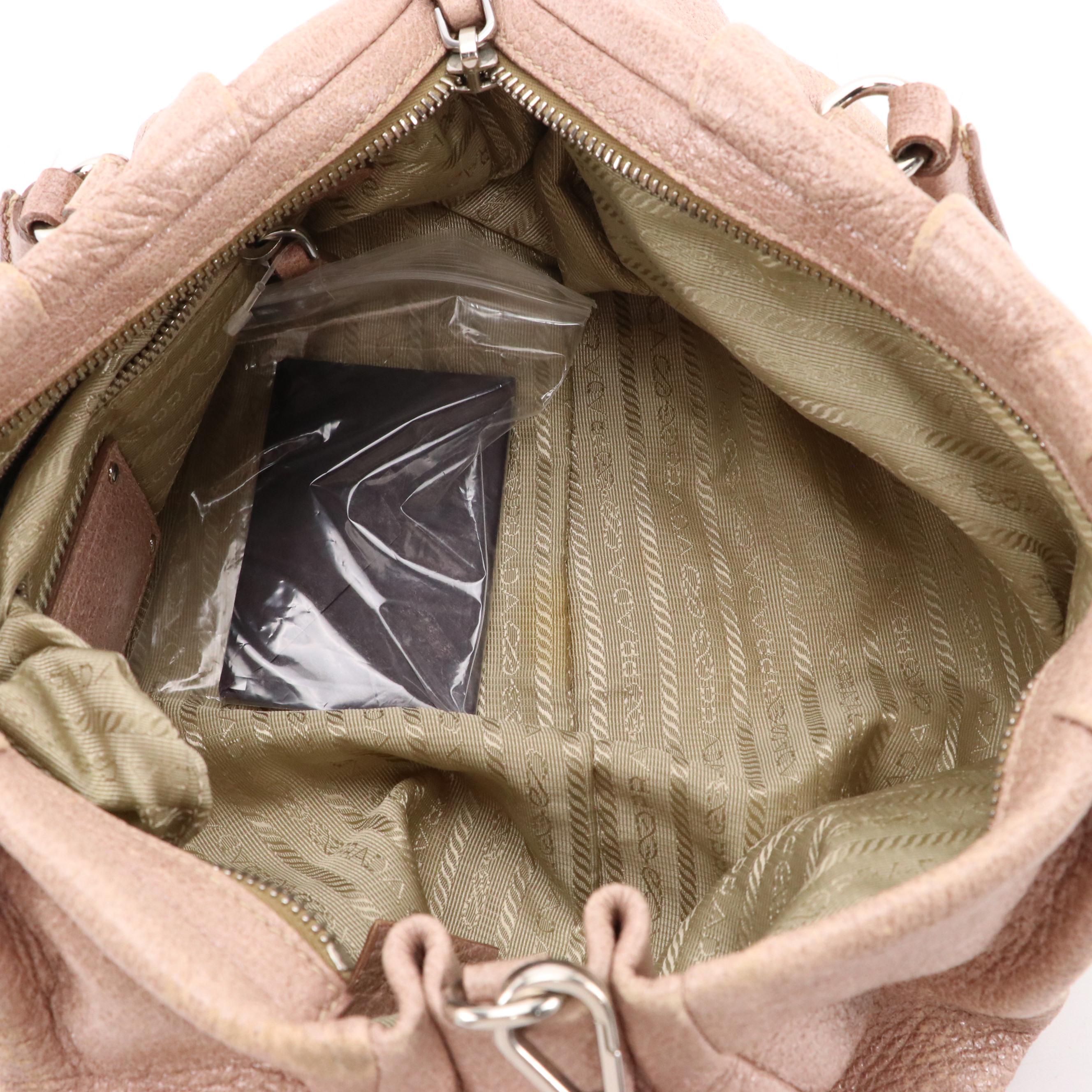 Prada Shimmery Leather Shoulder Bag