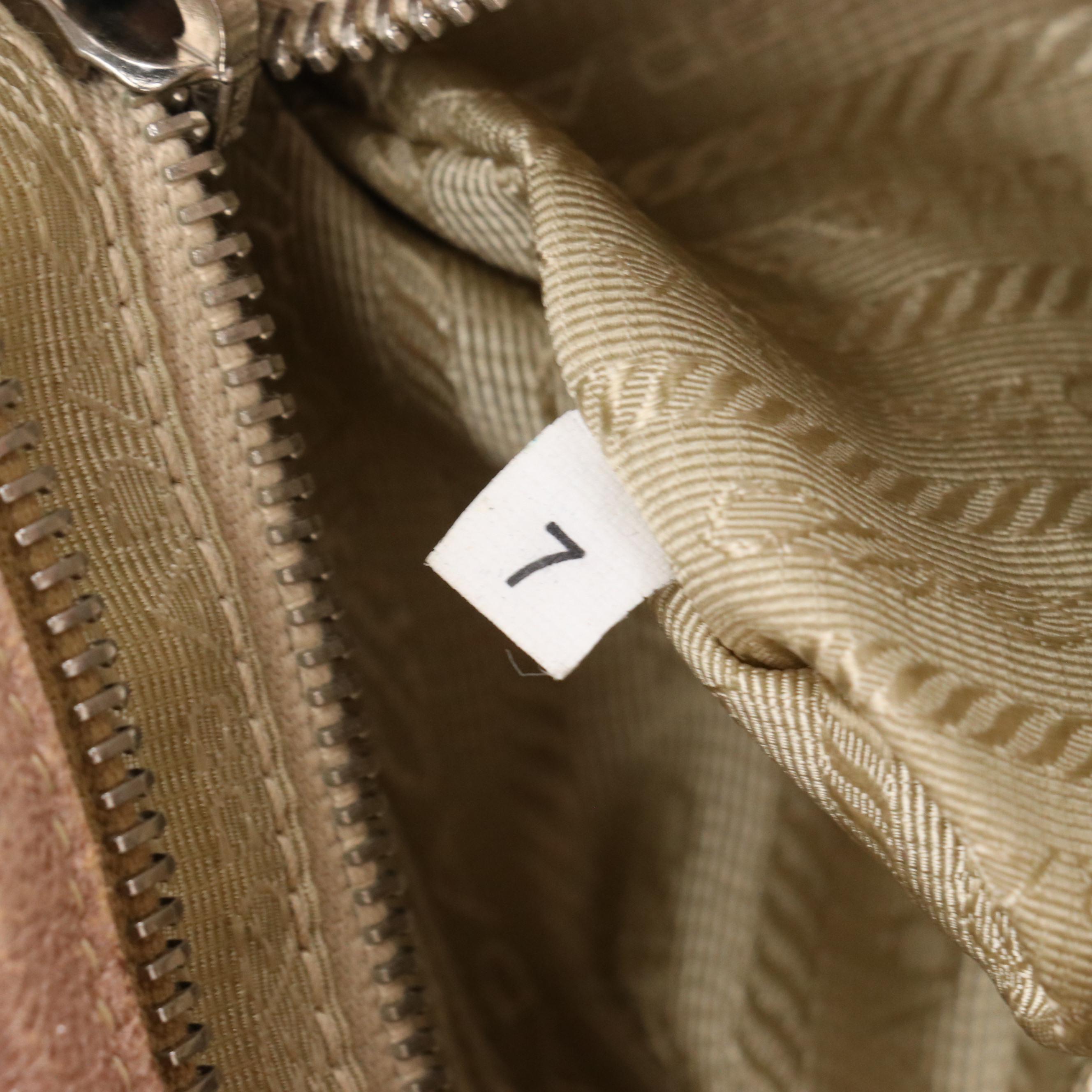 Prada Shimmery Leather Shoulder Bag