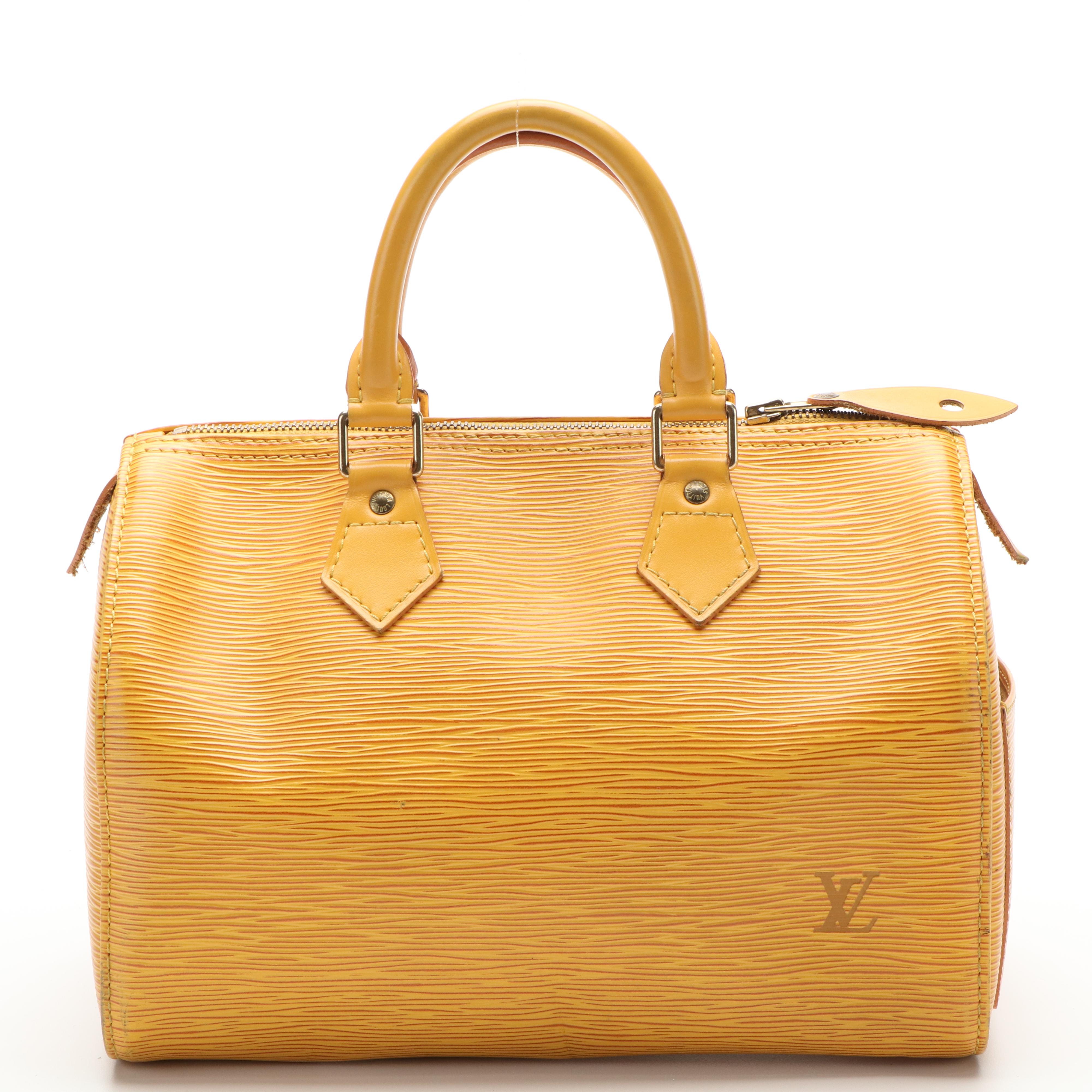 Louis Vuitton Speedy 28 Handbag in Yellow Epi Leather