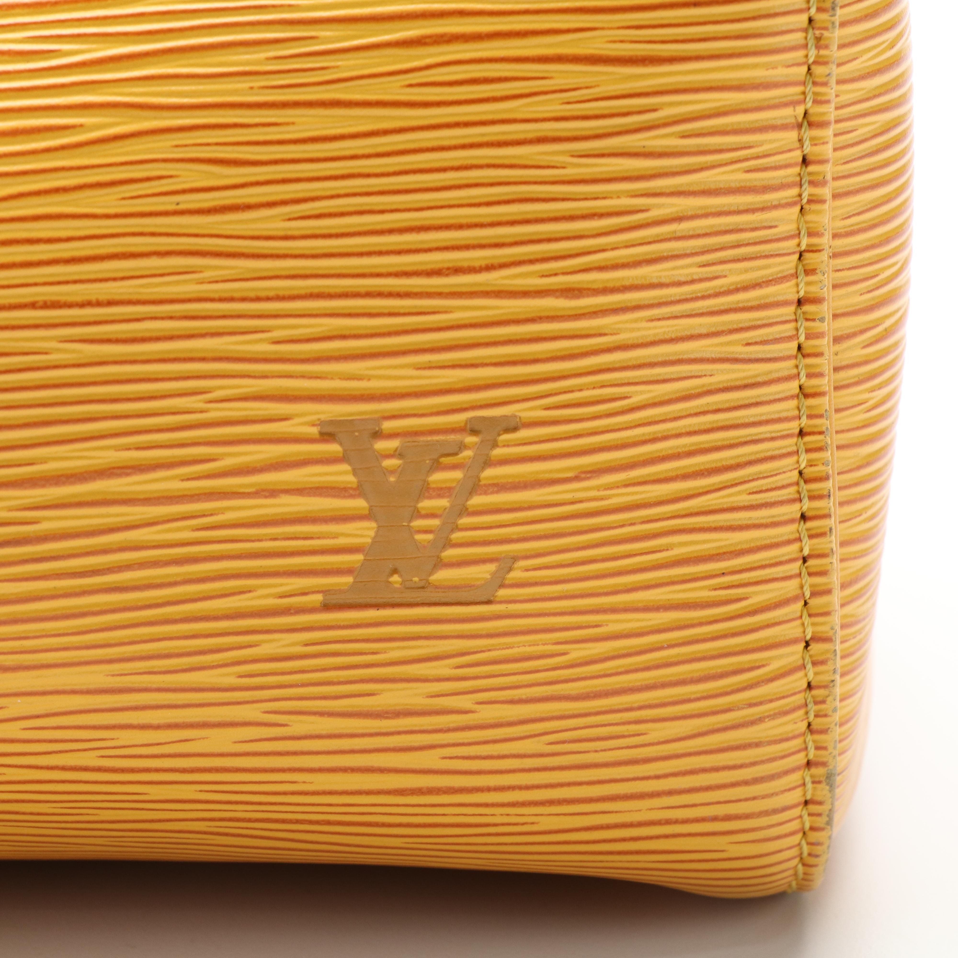 Louis Vuitton Speedy 28 Handbag in Yellow Epi Leather