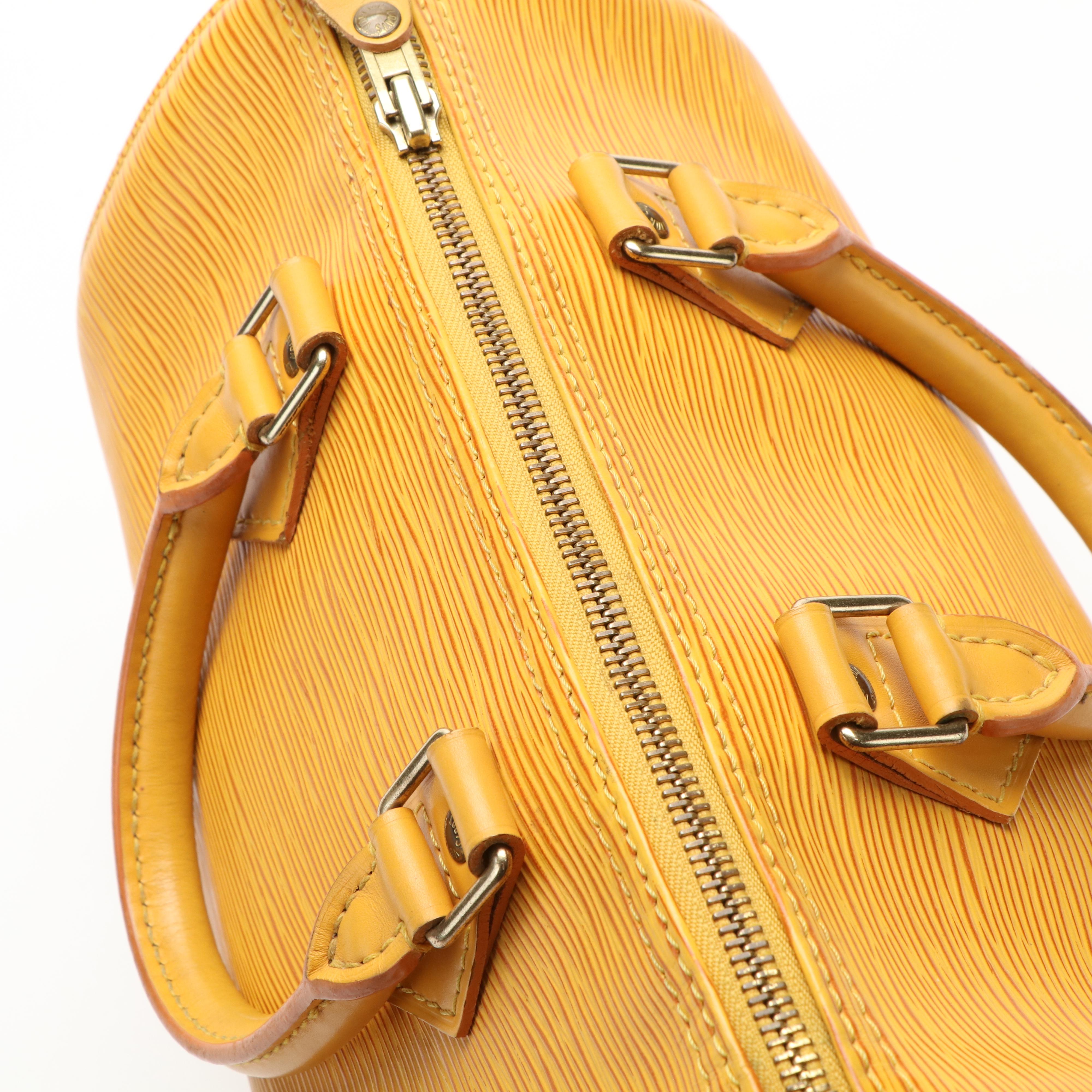 Louis Vuitton Speedy 28 Handbag in Yellow Epi Leather