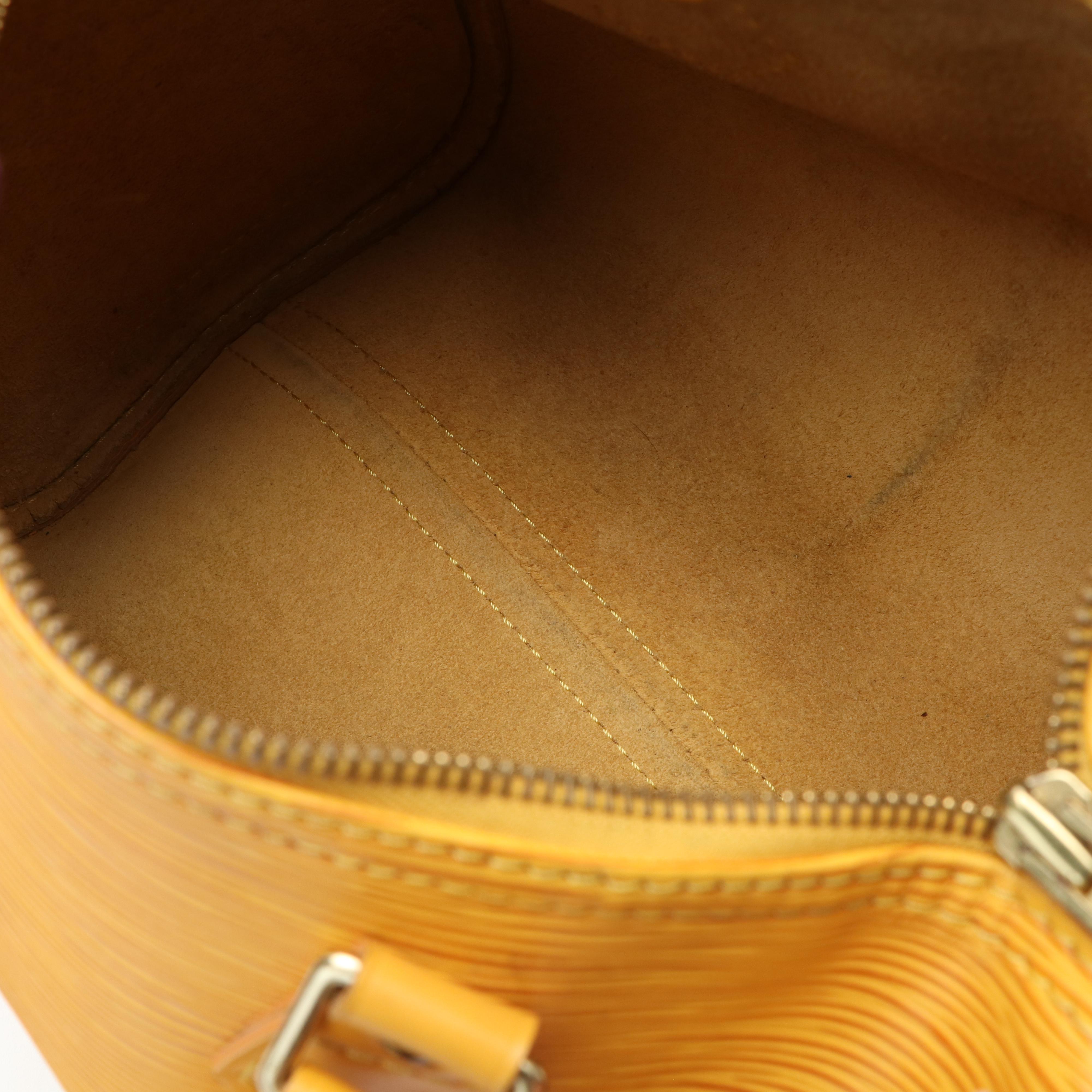 Louis Vuitton Speedy 28 Handbag in Yellow Epi Leather