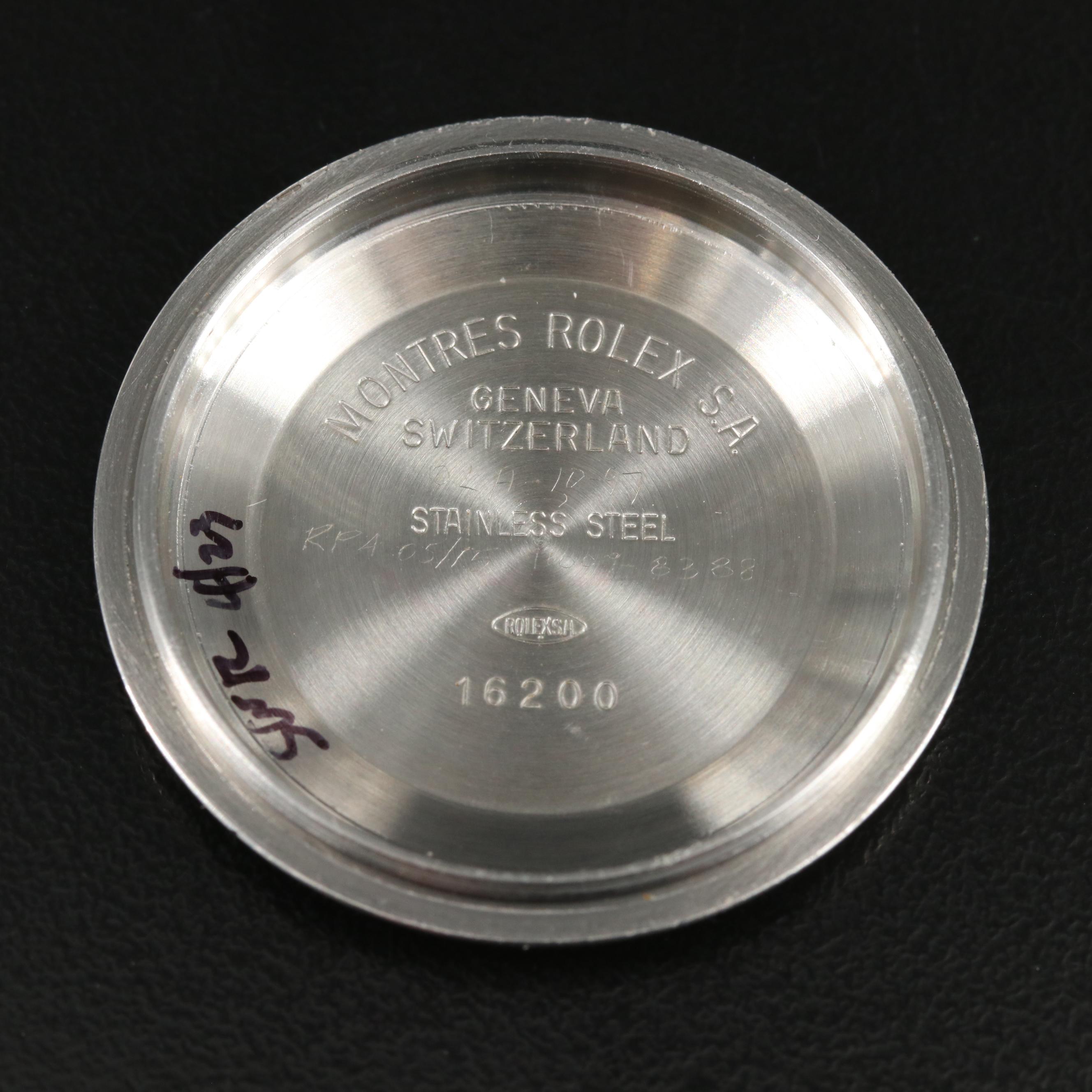 1991 Rolex Datejust 16220 Steel Watch