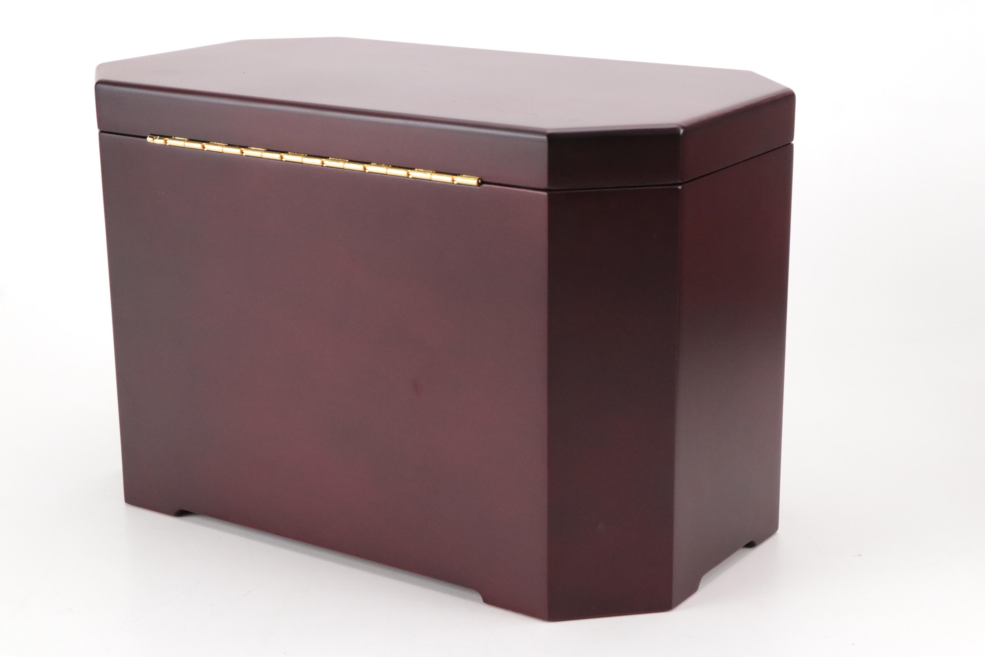 Jere Cherry Finish Wood Jewelry Box