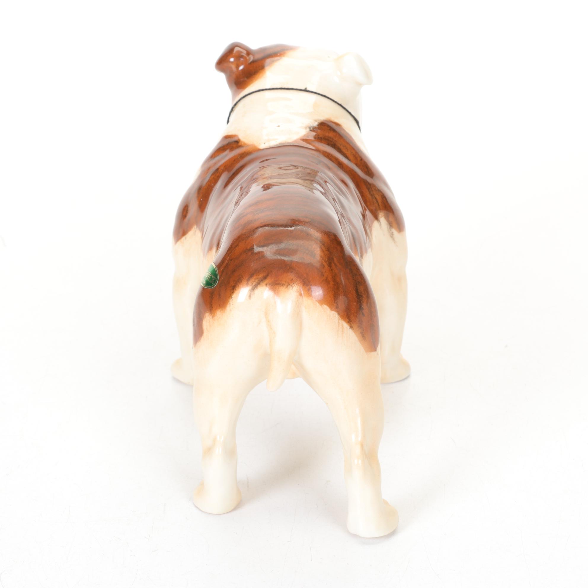 Beswick "Basford British Mascot" Ceramic Bulldog Figurine, Early 20th Century