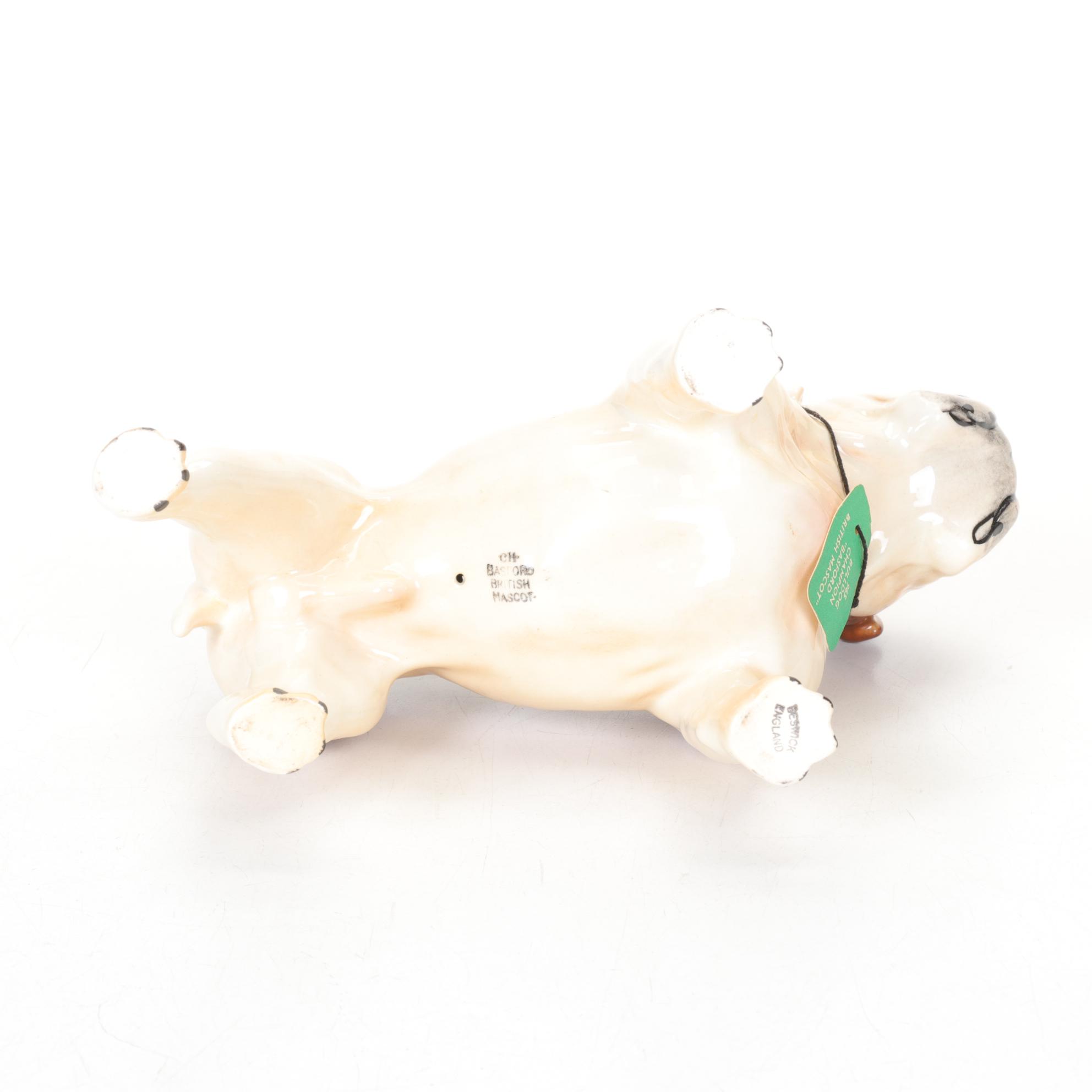 Beswick "Basford British Mascot" Ceramic Bulldog Figurine, Early 20th Century
