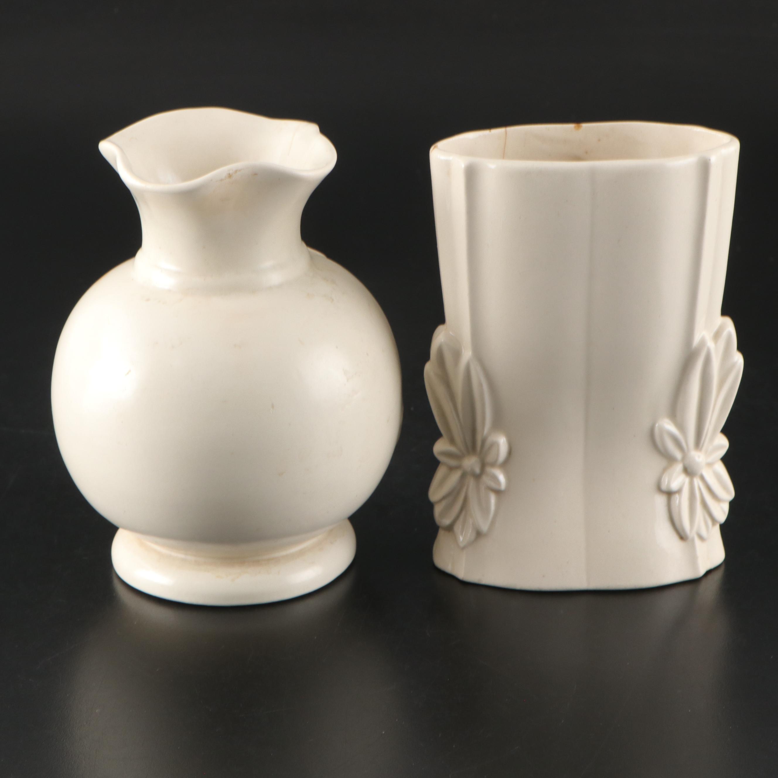 Weller and More American Art Pottery Floral and White Vases and Planters